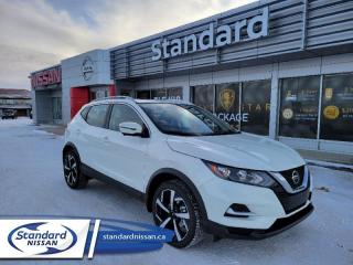 <b>Leather Seats,  Aluminum Wheels,  Navigation,  360 Camera,  Sunroof!<br> Includes Block Heater, All Weather Floor Mats & 5-Star Package <br></b><br>  <br> <br>  Intuitive technology and ergonomic styling make this Nissan Qashqai a true daily driver. <br> <br>This Nissan Qashqai offers more than just snazzy styling and approachable dimensions. Under the beautiful exterior lies a carefully engineered powertrain that delivers both optimal efficiency and punchy performance, when needed. Occupants are treated to a well-built interior with solid refinement and intuitive technology, making every journey in the Qashqai an extremely exciting and comforting ride.<br> <br> This pearl white SUV  has a cvt transmission and is powered by a  141HP 2.0L 4 Cylinder Engine.<br> <br> Our Qashqais trim level is SL AWD. Representing the ultimate Qashqai experience, this SL AWD trim is fully loaded with a clever all-wheel-drive system, plush heated and power-adjustable leather bucket seats with lumbar support and memory function, inbuilt satellite navigation, internet access, an immersive 360-degree camera system with aerial view, an express opening glass sunroof with slide and tilt functionality and a power shade, projector beam halogen headlamps with automatic high beams, a sporty heated leather steering wheel, dual-zone climate control, and adaptive cruise control with steering, in addition to blind-spot monitoring, lane-keep assist, and front emergency braking. Other features include proximity keyless entry with push button and remote start, piano-black interior inserts, a rear-view camera, a 6-speaker audio system, and a 7-inch infotainment screen bundled with Apple CarPlay, Android Auto, and SiriusXM satellite radio. This vehicle has been upgraded with the following features: Leather Seats,  Aluminum Wheels,  Navigation,  360 Camera,  Sunroof,  Heated Seats,  Apple Carplay. <br><br> <br>To apply right now for financing use this link : <a href=https://www.standardnissan.ca/finance/apply-for-financing/ target=_blank>https://www.standardnissan.ca/finance/apply-for-financing/</a><br><br> <br/> Weve discounted this vehicle $1536. See dealer for details. <br> <br>Why buy from Standard Nissan in Swift Current, SK? Our dealership is owned & operated by a local family that has been serving the automotive needs of local clients for over 110 years! We rely on a reputation of fair deals with good service and top products. With your support, we are able to give back to the community. <br><br>Every retail vehicle new or used purchased from us receives our 5-star package:<br><ul><li>*Platinum Tire & Rim Road Hazzard Coverage</li><li>**Platinum Security Theft Prevention & Insurance</li><li>***Key Fob & Remote Replacement</li><li>****$20 Oil Change Discount For As Long As You Own Your Car</li><li>*****Nitrogen Filled Tires</li></ul><br>Buyers from all over have also discovered our customer service and deals as we deliver all over the prairies & beyond!#BetterTogether<br> Come by and check out our fleet of 30+ used cars and trucks and 30+ new cars and trucks for sale in Swift Current.  o~o