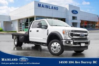 <p><strong><span style=font-family:Arial; font-size:18px;>Pave your own path to exhilaration, one mile at a time, in a vehicle that flawlessly merges power, design, and comfort. Introducing the 2022 Ford F-550 Chassis XLT..</span></strong></p> <p><strong><span style=font-family:Arial; font-size:18px;>This white stallion stands out from the crowd with its unique blend of muscle and grace, perfectly embodying the spirit of Ford..</span></strong> <br> This vehicle, with a mere 3500 km on the clock, is practically new.. Its powered by a robust 6.7L 8-cylinder engine, coupled with a smooth 10-speed automatic transmission, ensuring youll never lack the power or control you need on the road.</p> <p><strong><span style=font-family:Arial; font-size:18px;>Its not just about brute force though, this Ford F-550 Chassis XLT is a marvel of design and comfort..</span></strong> <br> Did you know that this vehicle is equipped with Trailer Sway Control and 4 Wheel Disc Brakes for added safety? Or that it has a Radio Data System and Steering Wheel Mounted Audio Controls for your entertainment? It also features a Dual Rear Wheel setup for added stability and traction control to keep you steady, no matter the road conditions.. Inside, youll find a spacious Crew Cab, finished with an illuminated entry and an overhead console.</p> <p><strong><span style=font-family:Arial; font-size:18px;>Comfort is paramount with 1-touch down and 1-touch up windows, air conditioning, and power steering..</span></strong> <br> The drivers seat offers manual lumbar support, making long drives a pleasure rather than a chore.. But were not done yet.</p> <p><strong><span style=font-family:Arial; font-size:18px;>The vehicle also features a host of safety features like ABS brakes, dual front impact airbags, and an ignition disable feature..</span></strong> <br> Plus, a security system and panic alarm provide added peace of mind.. At Mainland Ford, we understand the importance of communication.</p> <p><strong><span style=font-family:Arial; font-size:18px;>Thats why We Speak Your Language. Our friendly and knowledgeable staff are ready to answer any questions you may have about this remarkable vehicle..</span></strong> <br> So why wait? Step into Mainland Ford today and experience the perfect blend of power, design, and comfort in the 2022 Ford F-550 Chassis XLT.. Your path to exhilaration starts here</p><hr />
<p><br />
<br />
To apply right now for financing use this link:<br />
<a href=https://www.mainlandford.com/credit-application/>https://www.mainlandford.com/credit-application</a><br />
<br />
Looking for a new set of wheels? At Mainland Ford, all of our pre-owned vehicles are Mainland Ford Certified. Every pre-owned vehicle goes through a rigorous 96-point comprehensive safety inspection, mechanical reconditioning, up-to-date service including oil change and professional detailing. If that isnt enough, we also include a complimentary Carfax report, minimum 3-month / 2,500 km Powertrain Warranty and a 30-day no-hassle exchange privilege. Now that is peace of mind. Buy with confidence here at Mainland Ford!<br />
<br />
Book your test drive today! Mainland Ford prides itself on offering the best customer service. We also service all makes and models in our World Class service center. Come down to Mainland Ford, proud member of the Trotman Auto Group, located at 14530 104 Ave in Surrey for a test drive, and discover the difference!<br />
<br />
*** All pre-owned vehicle sales are subject to a $599 documentation fee, $149 Fuel Surcharge, $599 Safety and Convenience Fee and $500 Finance Placement Fee (if applicable) plus applicable taxes. ***<br />
<br />
VSA Dealer# 40139</p>

<p>*All prices plus applicable taxes, applicable environmental recovery charges, documentation of $599 and full tank of fuel surcharge of $76 if a full tank is chosen. <br />Other protection items available that are not included in the above price:<br />Tire & Rim Protection and Key fob insurance starting from $599<br />Service contracts (extended warranties) for coverage up to 7 years and 200,000 kms starting from $599<br />Custom vehicle accessory packages, mudflaps and deflectors, tire and rim packages, lift kits, exhaust kits and tonneau covers, canopies and much more that can be added to your payment at time of purchase<br />Undercoating, rust modules, and full protection packages starting from $199<br />Financing Fee of $500 when applicable<br />Flexible life, disability and critical illness insurances to protect portions of or the entire length of vehicle loan</p>
