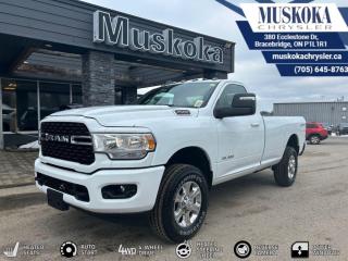 This RAM 2500 BIG HORN, with a 6.4L V-8 engine engine, features a 8-speed automatic transmission, and generates 0 highway/0 city L/100km. Find this vehicle with only 10 kilometers!  RAM 2500 BIG HORN Options: This RAM 2500 BIG HORN offers a multitude of options. Technology options include: 2 LCD Monitors In The Front, AM/FM/Satellite-Prep w/Seek-Scan, Clock, Aux Audio Input Jack, Voice Activation, Radio Data System and Uconnect External Memory Control, GPS Antenna Input, Radio: Uconnect 3 w/5 Display, grated Voice Command w/Bluetooth.  Safety options include Tailgate/Rear Door Lock Included w/Power Door Locks, Variable Intermittent Wipers, 2 LCD Monitors In The Front, Power Door Locks w/Autolock Feature, Airbag Occupancy Sensor.  Visit Us: Find this RAM 2500 BIG HORN at Muskoka Chrysler today. We are conveniently located at 380 Ecclestone Dr Bracebridge ON P1L1R1. Muskoka Chrysler has been serving our local community for over 40 years. We take pride in giving back to the community while providing the best customer service. We appreciate each and opportunity we have to serve you, not as a customer but as a friend