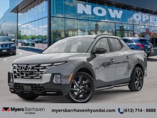 <b>Cooled Seats,  360 Camera,  Sunroof,  Leather Seats,  Premium Audio!</b><br> <br> <br> <br>  With a compact design yet endless versatility, this 2024 Hyundai Santa Cruz proves that you really can have your cake an eat it too. <br> <br>The Hyundai Santa Cruz shines as an urban pickup with snazzy looks, easy driving and parking, and a bed sized to handle small jobs and big outdoor adventures. With impressive handling and efficiency, this truck rewards you with the benefits of a traditional pickup truck, but without the drawbacks. Great tech and safety features also ensure that the Santa Fe is a pleasant companion for all your tasks.<br> <br> This hampton grey Regular Cab 4X4 pickup   has an automatic transmission and is powered by a  281HP 2.5L 4 Cylinder Engine.<br> This vehicles price also includes $2984 in additional equipment.<br> <br> Our Santa Cruzs trim level is Ultimate. This Santa Cruz with the Ultimate package comes standard with ventilated and heated front bucket seats, a 360-degree surround camera system, leather upholstery, an express open/close sunroof, an 8-speaker Bose premium audio system, adaptive cruise control, and side steps. This amazing truck also offers a heated leather-wrapped steering wheel, towing equipment with trailer sway control and a wiring harness, proximity keyless entry with push button start, dual-zone climate control, and a 10.25-inch infotainment screen with navigation, Apple CarPlay, and Android Auto. Safety equipment include blind spot detection, lane keeping assist, lane departure warning, forward and rear collision mitigation, and driver monitoring alert. This vehicle has been upgraded with the following features: Cooled Seats,  360 Camera,  Sunroof,  Leather Seats,  Premium Audio,  Adaptive Cruise Control,  Navigation. <br><br> <br/> See dealer for details. <br> <br><br> Come by and check out our fleet of 20+ used cars and trucks and 90+ new cars and trucks for sale in Ottawa.  o~o