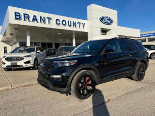 <p class=MsoNoSpacing> </p><p class=MsoNoSpacing> </p><p>KEY FEATURES: 2023 Ford Explorer, ST, all-wheel drive, 3.0litre Ecoboost V6 engine, Black, 401a equipment pack, 21 inch aluminum wheels, premium technology package, 14 speakers, 10 inch LCD display screen, multi-contour seats, twin panel moonroof, auto high beams, fog lamps, foot activation tailgate, heated and cooled front seats, heated rear seats, B&O sound system, heated steering wheel, Lane keep system, pre-collision assist, remote vehicle stop, reverse backup camera, sync 3, Ford pass, voice activated navigation, active park assist, adaptive cruise, blind spot with rear cross traffic alert loaded</p><p><br />Please Call 519-756-6191, Email sales@brantcountyford.ca for more information and availability on this vehicle.  Brant County Ford is a family owned dealership and has been a proud member of the Brantford community for over 40 years!</p><p><br />** See dealer for details.</p><p>*Please note all prices are plus HST and Licencing. </p><p>* Prices in Ontario, Alberta and British Columbia include OMVIC/AMVIC fee (where applicable), accessories, other dealer installed options, administration and other retailer charges. </p><p>*The sale price assumes all applicable rebates and incentives (Delivery Allowance/Non-Stackable Cash/3-Payment rebate/SUV Bonus/Winter Bonus, Safety etc</p><p>All prices are in Canadian dollars (unless otherwise indicated). Retailers are free to set individual prices.</p>