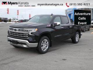<b>Tow Package,  Remote Start,  Wireless Charging,  Heated Steering Wheel!</b><br> <br> <br> <br>At Myers, we believe in giving our customers the power of choice. When you choose to shop with a Myers Auto Group dealership, you dont just have access to one inventory, youve got the purchasing power of an entire auto group behind you!<br> <br>  This 2024 Silverado 1500 is engineered for ultra-premium comfort, offering high-tech upgrades, beautiful styling, authentic materials and thoughtfully crafted details. <br> <br>This 2024 Chevrolet Silverado 1500 stands out in the midsize pickup truck segment, with bold proportions that create a commanding stance on and off road. Next level comfort and technology is paired with its outstanding performance and capability. Inside, the Silverado 1500 supports you through rough terrain with expertly designed seats and robust suspension. This amazing 2024 Silverado 1500 is ready for whatever.<br> <br> This black Crew Cab 4X4 pickup   has an automatic transmission and is powered by a  355HP 5.3L 8 Cylinder Engine.<br> <br> Our Silverado 1500s trim level is LTZ. Stepping up to this Silverado 1500 LTZ is a great choice as it comes fully loaded with Chevrolets legendary capability and was built to offer the perfect balance of luxury and style. This stunning truck comes equipped with premium leather seats, exclusive polished-aluminum wheels, Chevrolets Premium Infotainment 3 system thats paired with a larger touchscreen display, wireless Apple CarPlay and Android Auto, 4G LTE hotspot and SiriusXM. Additional features include a BOSE premium audio system, wireless device charging, remote engine start, an EZ Lift tailgate, blind spot detection with trailer side detection, forward collision warning with automatic braking, intellibeam LED headlights, a leather wrapped steering wheel, lane keep assist, Teen Driver technology, trailer hitch guidance and a HD 360 surround vision camera. This vehicle has been upgraded with the following features: Tow Package,  Remote Start,  Wireless Charging,  Heated Steering Wheel. <br><br> <br>To apply right now for financing use this link : <a href=https://www.myerskanatagm.ca/finance/ target=_blank>https://www.myerskanatagm.ca/finance/</a><br><br> <br/> Total  cash rebate of $5300 is reflected in the price. Credit includes $5,300 Non-Stackable Cash Delivery Allowance.  Incentives expire 2024-05-31.  See dealer for details. <br> <br>Myers Kanata Chevrolet Buick GMC Inc is a great place to find quality used cars, trucks and SUVs. We also feature over a selection of over 50 used vehicles along with 30 certified pre-owned vehicles. Our Ottawa Chevrolet, Buick and GMC dealership is confident that youll be able to find your next used vehicle at Myers Kanata Chevrolet Buick GMC Inc. You will always find our inventory updated with the latest models. Our team believes in giving nothing but the best to our customers. Visit our Ottawa GMC, Chevrolet, and Buick dealership and get all the information you need today!<br> Come by and check out our fleet of 50+ used cars and trucks and 140+ new cars and trucks for sale in Kanata.  o~o