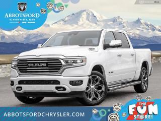 <br> <br>  Whether you need tough and rugged capability, or soft and comfortable luxury, this 2024 Ram delivers every time. <br> <br>The Ram 1500s unmatched luxury transcends traditional pickups without compromising its capability. Loaded with best-in-class features, its easy to see why the Ram 1500 is so popular. With the most towing and hauling capability in a Ram 1500, as well as improved efficiency and exceptional capability, this truck has the grit to take on any task.<br> <br> This ivory tri-coat pearl Crew Cab 4X4 pickup   has a 8 speed automatic transmission and is powered by a  395HP 5.7L 8 Cylinder Engine.<br> <br> Our 1500s trim level is Longhorn. This Ram 1500 Longhorn adds genuine leather upholstery, an upgraded 12-inch infotainment screen with Uconnect 5W, and a 10-speaker Alpine Performance audio system, in addition to ventilated and heated front seats with power adjustment, lumbar support and memory function, remote engine start, a leather-wrapped steering wheel, power-adjustable pedals, interior sound insulation, simulated wood/metal interior trim, and dual-zone front climate control with infrared. This truck is also ready for work, with class III towing equipment including a hitch, wiring harness and trailer sway control, heavy duty suspension, power-folding exterior side mirrors with convex wide-angle inserts, and a locking tailgate. Connectivity features include GPS navigation, Apple CarPlay, Android Auto, SiriusXM satellite radio, and 4G LTE wi-fi hotspot. This vehicle has been upgraded with the following features: Sunroof, 5.7l V8 Hemi Mds Vvt Etorque Engine, Longhorn Level 1 Equipment Group, Premium Leather Bucket Seats, Trailer Tow Group, Trailer Hitch. <br><br> View the original window sticker for this vehicle with this url <b><a href=http://www.chrysler.com/hostd/windowsticker/getWindowStickerPdf.do?vin=1C6SRFKT7RN199791 target=_blank>http://www.chrysler.com/hostd/windowsticker/getWindowStickerPdf.do?vin=1C6SRFKT7RN199791</a></b>.<br> <br/> Total  cash rebate of $10041 is reflected in the price.   6.49% financing for 96 months. <br> Buy this vehicle now for the lowest weekly payment of <b>$320.43</b> with $0 down for 96 months @ 6.49% APR O.A.C. ( taxes included, Plus applicable fees   ).  Incentives expire 2024-07-02.  See dealer for details. <br> <br>Abbotsford Chrysler, Dodge, Jeep, Ram LTD joined the family-owned Trotman Auto Group LTD in 2010. We are a BBB accredited pre-owned auto dealership.<br><br>Come take this vehicle for a test drive today and see for yourself why we are the dealership with the #1 customer satisfaction in the Fraser Valley.<br><br>Serving the Fraser Valley and our friends in Surrey, Langley and surrounding Lower Mainland areas. Abbotsford Chrysler, Dodge, Jeep, Ram LTD carry premium used cars, competitively priced for todays market. If you don not find what you are looking for in our inventory, just ask, and we will do our best to fulfill your needs. Drive down to the Abbotsford Auto Mall or view our inventory at https://www.abbotsfordchrysler.com/used/.<br><br>*All Sales are subject to Taxes and Fees. The second key, floor mats, and owners manual may not be available on all pre-owned vehicles.Documentation Fee $699.00, Fuel Surcharge: $179.00 (electric vehicles excluded), Finance Placement Fee: $500.00 (if applicable)<br> Come by and check out our fleet of 80+ used cars and trucks and 130+ new cars and trucks for sale in Abbotsford.  o~o