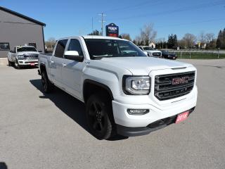 <p>2018 Sierra 1500 SLE with the Elevation package that is powered by a 5.3L V8 engine and 4-wheel drive with optional Auto4 mode. Heated cloth seats with room for 5 people and both front buckets having power adjust. Bluetooth, steering wheel mounted audio controls and a CD player. Dual climate controls and a built-in electric brake controller. Remote start, fog lights and full power group. Spray-in box liner was added to the 5-foot 9-inch length box. See the pictures that show the rustproofing that was previously applied to the body of this 1500 GMC. </p><p>** WE UPDATE OUR WEBSITE REGULARLY IF YOU SEE THIS AD THE VEHICLE IS AVAILABLE! ** Pentastic Motors specializes in 4X4 Gasoline and Diesel trucks from all makes including Dodge, Ford, and General Motors. Extended warranties available!  Financing available from 7.99% APR OAC. Delivery available to Southern Ontario Purchasers! We are 1.5 hrs from Pearson International Airport and offer free pick up from the airport to Purchasers. Leasing options available for Commercial/Agricultural/Personal! **NO ADMIN FEES! All vehicles are CERTIFIED and serviced unless otherwise stated! CARFAX AVAILABLE ON ALL VEHICLES! ** Call, email, or come in for a test drive today! 1-844-4X4-TRUX www.pentasticmotors.com</p>