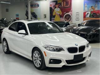 <p>Finished in Alpine White over Black Leather, this coupe is original and immaculate. Winter and Summer Wheels and Tires combined with a Glass Sunroof and BMWs Cold Weather package makes this the complete All Weather Coupe. The 2017 BMW 230i gets a turbocharged 2.0-liter 4-cylinder engine putting out 248 horsepower, and routing it to all four wheels through an 8-speed automatic transmission. Horsepower with fuel economy.<br />Factory Options include... <br /><br /><br />PREMIUM PACKAGE<br />Universal garage-door opener<br />Comfort Access keyless entry<br />Automatic-dimming interior and drivers exterior mirror<br />Auto-dimming rear-view mirror<br />Power front seats<br />Lumbar support<br />Ambient lighting<br />SiriusXM® Satellite Radio<br /><br />M SPORT PACKAGE<br />18-inch Double Spoke wheels <br />Aluminum Hexagon trim / Estoril Blue Matte highlight<br />M Sport suspension<br />M steering wheel<br />Aerodynamic kit<br />Shadowline exterior trim<br />Increased top-speed limiter when equipped<br />with performance tires<br /><br />COLD WEATHER PACKAGE<br />Heated steering wheel<br />Heated front seats<br />Retractable headlight washers<br /><br />LUXURY PACKAGE<br />Fineline Stream Wood trim with<br />Oxide Silver matte highlight<br /><br />DRIVER ASSISTANCE PACKAGE<br />Rear-view Camera<br />Park Distance Control<br /><br />DRIVER ASSISTANCE PLUS<br />Automatic high beams<br />Active Driving Assistant1<br />Speed Limit Info<br />LIGHTING PACKAGE<br />Xenon headlights<br />Adaptive light control</p>