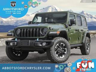 <br> <br>  This Jeep Wrangler 4xe is the culmination of tireless innovation and extensive testing to built the ultimate off-road SUV. <br> <br>No matter where your next adventure takes you, this Jeep Wrangler 4xe is ready for the challenge. With advanced traction and plug-in hybrid technology, sophisticated safety features and ample ground clearance, the Wrangler 4xe is designed to climb up and crawl over the toughest terrain. Inside the cabin of this advanced Wrangler 4xe offers supportive seats and comes loaded with the technology you expect while staying loyal to the style and design youve come to know and love.<br> <br> This sarge green SUV  has a 8 speed automatic transmission and is powered by a  375HP 2.0L 4 Cylinder Engine.<br> <br> Our Wrangler 4xes trim level is Recon. Stepping up to this Wrangler Recon rewards you with incredible off-roading capability, thanks to heavy duty suspension, class II towing equipment that includes a hitch and trailer sway control, front active and rear anti-roll bars, upfitter switches, locking front and rear differentials, and skid plates for undercarriage protection. Interior features include an 8-speaker Alpine audio system, voice-activated dual zone climate control, front and rear cupholders, and a 12.3-inch infotainment system with inbuilt navigation, smartphone integration and mobile internet hotspot access. Additional features include cruise control, a leatherette-wrapped steering wheel, proximity keyless entry, and even more. This vehicle has been upgraded with the following features: Leather Seats, Sky One-touch Power Top. <br><br> View the original window sticker for this vehicle with this url <b><a href=http://www.chrysler.com/hostd/windowsticker/getWindowStickerPdf.do?vin=1C4RJXR61RW157518 target=_blank>http://www.chrysler.com/hostd/windowsticker/getWindowStickerPdf.do?vin=1C4RJXR61RW157518</a></b>.<br> <br/>    5.99% financing for 96 months. <br> Buy this vehicle now for the lowest weekly payment of <b>$302.08</b> with $0 down for 96 months @ 5.99% APR O.A.C. ( taxes included, Plus applicable fees   ).  Incentives expire 2024-04-30.  See dealer for details. <br> <br>Abbotsford Chrysler, Dodge, Jeep, Ram LTD joined the family-owned Trotman Auto Group LTD in 2010. We are a BBB accredited pre-owned auto dealership.<br><br>Come take this vehicle for a test drive today and see for yourself why we are the dealership with the #1 customer satisfaction in the Fraser Valley.<br><br>Serving the Fraser Valley and our friends in Surrey, Langley and surrounding Lower Mainland areas. Abbotsford Chrysler, Dodge, Jeep, Ram LTD carry premium used cars, competitively priced for todays market. If you don not find what you are looking for in our inventory, just ask, and we will do our best to fulfill your needs. Drive down to the Abbotsford Auto Mall or view our inventory at https://www.abbotsfordchrysler.com/used/.<br><br>*All Sales are subject to Taxes and Fees. The second key, floor mats, and owners manual may not be available on all pre-owned vehicles.Documentation Fee $699.00, Fuel Surcharge: $179.00 (electric vehicles excluded), Finance Placement Fee: $500.00 (if applicable)<br> Come by and check out our fleet of 80+ used cars and trucks and 140+ new cars and trucks for sale in Abbotsford.  o~o