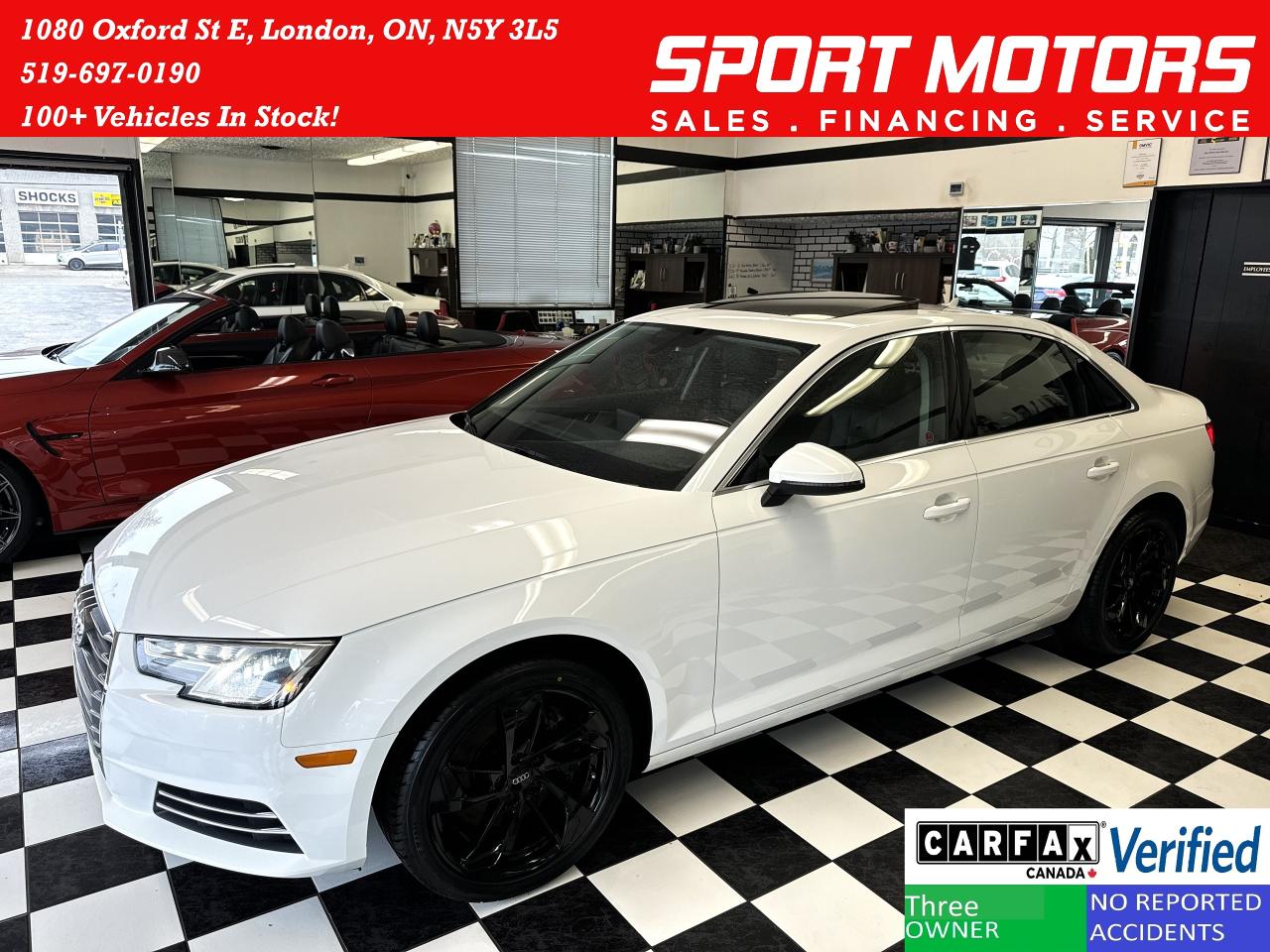 2017 Audi A4 Quattro+Sunroof+RearSensors+ApplePlay+CLEAN CARFAX