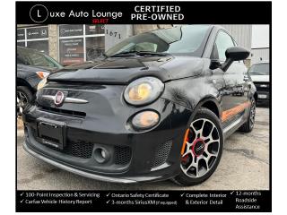 <p style=box-sizing: border-box; padding: 0px; margin: 0px 0px 1.375rem;>Check out this fun, sporty manual-transmission Fiat 500 Sport!!!! This 2013 Fiat 500 Sport has it all, including: 5-speed manual transmission, leather interior, power group, heated seats, power sunroof, bluetooth hands-free, alloy wheels, cruise control, air conditioning and more!</p><p><span style=color: #333333; font-family: Work Sans, sans-serif; font-size: 16px; white-space: pre-wrap; caret-color: #333333; background-color: #ffffff;>This vehicle comes Luxe certified select pre-owned, which includes: 100-point inspection & servicing, oil lube and filter change, Ontario safety certificate, Available Luxe Assurance Package, complete interior and exterior detailing, Carfax Verified vehicle history report, guaranteed one key (additional keys may be purchased at time of sale) and FREE 90-day SiriusXM satellite radio trial (on factory-equipped vehicles)!</span></p><p style=box-sizing: border-box; padding: 0px; margin: 0px 0px 1.375rem;><span style=box-sizing: border-box; caret-color: #333333; text-size-adjust: 100%; background-color: #ffffff;><span style=box-sizing: border-box;>Advertised price is finance purchase price of </span>ONLY $113 bi-weekly with $1500 down at 9.99% over 36 months (cost of borrowing is $1415 per $10000 financed) OR cash purchase price of $8999 (both prices are plus HST and licensing). Call today and book your test drive appointment!</span></p>
