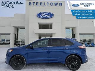 <b>Sunroof, Heated Seats, Ford Co-Pilot360 Assist+, Equipment 250A Group, Cold Weather Package!</b><br> <br> <br> <br>We value your TIME, we wont waste it or your gas is on us!   We offer extended test drives and if you cant make it out to us we will come straight to you!<br> <br>  Change the game with the unique styling of the bold and beautiful Ford Edge. <br> <br>With meticulous attention to detail and amazing style, the Ford Edge seamlessly integrates power, performance and handling with awesome technology to help you multitask your way through the challenges that life throws your way. Made for an active lifestyle and spontaneous getaways, the Ford Edge is as rough and tumble as you are. Push the boundaries and stay connected to the road with this sweet ride!<br> <br> This atlas blue metallic SUV  has an automatic transmission and is powered by a  250HP 2.0L 4 Cylinder Engine.<br> <br> Our Edges trim level is ST Line. Taking things to the edge with this ST Line trim, featuring unique gloss-black wheels, a blacked-out grille with trim-specific exterior styling, aggressive exhaust tips, front fog lamps, a numeric keypad for extra security, and supportive ActiveX heated front bucket seats, with power-adjustment and lumbar support. This trim also features a power liftgate for rear cargo access, a key fob with remote engine start and rear parking sensors, a 12-inch capacitive infotainment screen bundled with wireless Apple CarPlay and Android Auto, SiriusXM satellite radio, a 6-speaker audio setup, and 4G mobile hotspot internet connectivity. You and yours are assured of optimum road safety, with blind spot detection, rear cross traffic alert, pre-collision assist with automatic emergency braking, lane keeping assist, lane departure warning, forward collision alert, driver monitoring alert, and a rearview camera with an inbuilt washer. Also standard include proximity keyless entry, dual-zone climate control, 60-40 split front folding rear seats, LED headlights with automatic high beams, and even more. This vehicle has been upgraded with the following features: Sunroof, Heated Seats, Ford Co-pilot360 Assist+, Equipment 250a Group, Cold Weather Package, Trailer Tow Package. <br><br> View the original window sticker for this vehicle with this url <b><a href=http://www.windowsticker.forddirect.com/windowsticker.pdf?vin=2FMPK4J97RBA74052 target=_blank>http://www.windowsticker.forddirect.com/windowsticker.pdf?vin=2FMPK4J97RBA74052</a></b>.<br> <br>To apply right now for financing use this link : <a href=http://www.steeltownford.com/?https://CreditOnline.dealertrack.ca/Web/Default.aspx?Token=bf62ebad-31a4-49e3-93be-9b163c26b54c&La target=_blank>http://www.steeltownford.com/?https://CreditOnline.dealertrack.ca/Web/Default.aspx?Token=bf62ebad-31a4-49e3-93be-9b163c26b54c&La</a><br><br> <br/> Total  cash rebate of $4500 is reflected in the price. Credit includes $4,500 Non-Stackable Cash Purchase Assistance. Credit is available in lieu of subvented financing rates.  Incentives expire 2024-04-30.  See dealer for details. <br> <br>Family owned and operated in Selkirk for 35 Years.  <br>Steeltown Ford is located just 20 minutes North of the Perimeter Hwy, with an onsite banking center that offers free consultations. <br>Ask about our special dealer rates available through all major banks and credit unions.<br>Dealer retains all rebates, plus taxes, govt fees and Steeltown Protect Plus.<br>Steeltown Ford Protect Plus includes:<br>- Life Time Tire Warranty <br>Dealer Permit # 1039<br><br><br> Come by and check out our fleet of 100+ used cars and trucks and 210+ new cars and trucks for sale in Selkirk.  o~o