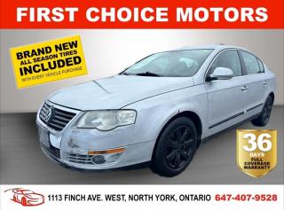 Welcome to First Choice Motors, the largest car dealership in Toronto of pre-owned cars, SUVs, and vans priced between $5000-$15,000. With an impressive inventory of over 300 vehicles in stock, we are dedicated to providing our customers with a vast selection of affordable and reliable options.<br><br>Were thrilled to offer a used 2008 Volkswagen Passat KOMFORT, silver color with 229,000km (STK#6870) This vehicle was $5490 NOW ON SALE FOR $3490. It is equipped with the following features:<br>- Automatic Transmission<br>- Leather Seats<br>- Heated seats<br>- Bluetooth<br>- Alloy wheels<br>- Power windows<br>- Power locks<br>- Power mirrors<br>- Air Conditioning<br><br>At First Choice Motors, we believe in providing quality vehicles that our customers can depend on. All our vehicles come with a 36-day FULL COVERAGE warranty. We also offer additional warranty options up to 5 years for our customers who want extra peace of mind.<br><br>Furthermore, all our vehicles are sold fully certified with brand new brakes rotors and pads, a fresh oil change, and brand new set of all-season tires installed & balanced. You can be confident that this car is in excellent condition and ready to hit the road.<br><br>At First Choice Motors, we believe that everyone deserves a chance to own a reliable and affordable vehicle. Thats why we offer financing options with low interest rates starting at 7.9% O.A.C. Were proud to approve all customers, including those with bad credit, no credit, students, and even 9 socials. Our finance team is dedicated to finding the best financing option for you and making the car buying process as smooth and stress-free as possible.<br><br>Our dealership is open 7 days a week to provide you with the best customer service possible. We carry the largest selection of used vehicles for sale under $9990 in all of Ontario. We stock over 300 cars, mostly Hyundai, Chevrolet, Mazda, Honda, Volkswagen, Toyota, Ford, Dodge, Kia, Mitsubishi, Acura, Lexus, and more. With our ongoing sale, you can find your dream car at a price you can afford. Come visit us today and experience why we are the best choice for your next used car purchase!<br><br>All prices exclude a $10 OMVIC fee, license plates & registration and ONTARIO HST (13%)