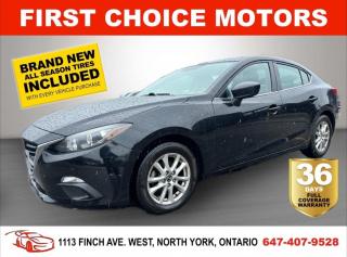 Welcome to First Choice Motors, the largest car dealership in Toronto of pre-owned cars, SUVs, and vans priced between $5000-$15,000. With an impressive inventory of over 300 vehicles in stock, we are dedicated to providing our customers with a vast selection of affordable and reliable options.<br><br>Were thrilled to offer a used 2016 Mazda MAZDA3 GS SKYACTIV,  black color with 218,000km (STK#6951) This vehicle was $10990 NOW ON SALE FOR $9990. It is equipped with the following features:<br>- Automatic Transmission<br>- Heated seats<br>- Bluetooth<br>- Reverse camera<br>- Alloy wheels<br>- Power windows<br>- Power locks<br>- Power mirrors<br>- Air Conditioning<br><br>At First Choice Motors, we believe in providing quality vehicles that our customers can depend on. All our vehicles come with a 36-day FULL COVERAGE warranty. We also offer additional warranty options up to 5 years for our customers who want extra peace of mind.<br><br>Furthermore, all our vehicles are sold fully certified with brand new brakes rotors and pads, a fresh oil change, and brand new set of all-season tires installed & balanced. You can be confident that this car is in excellent condition and ready to hit the road.<br><br>At First Choice Motors, we believe that everyone deserves a chance to own a reliable and affordable vehicle. Thats why we offer financing options with low interest rates starting at 7.9% O.A.C. Were proud to approve all customers, including those with bad credit, no credit, students, and even 9 socials. Our finance team is dedicated to finding the best financing option for you and making the car buying process as smooth and stress-free as possible.<br><br>Our dealership is open 7 days a week to provide you with the best customer service possible. We carry the largest selection of used vehicles for sale under $9990 in all of Ontario. We stock over 300 cars, mostly Hyundai, Chevrolet, Mazda, Honda, Volkswagen, Toyota, Ford, Dodge, Kia, Mitsubishi, Acura, Lexus, and more. With our ongoing sale, you can find your dream car at a price you can afford. Come visit us today and experience why we are the best choice for your next used car purchase!<br><br>All prices exclude a $10 OMVIC fee, license plates & registration and ONTARIO HST (13%)