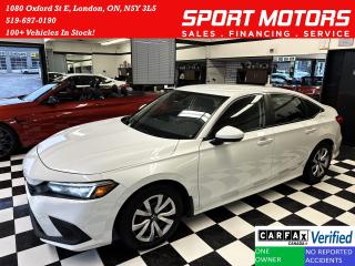 Used 2022 Honda Civic LX+RMT Start+Adaptive Cruise+LaneKeep+CLEAN CARFAX for sale in London, ON