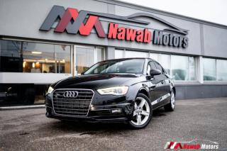 <p>The 2016 Audi A3 is an entry-level compact premium sedan that slots below the A4. The A3 2.0T Quattro comes standard with Quattro all-wheel drive. Standard safety features include dual front, side-front, and side curtain airbags and Audi Pre Sense basic, which prepares the cars safety systems in an impending collision.</p>
<p>FEATURES - </p>
<p>- Leather interior</p>
<p>- Heated seats</p>
<p>- Multifunctional leather steering wheel</p>
<p>- Alloys</p>
<p>- Sunroof</p>
<p>- Cruise control</p>
<p>- Rear view camera</p>
<p>- Dual zone climate control</p>
<p>MUCH MORE!!</p><br><p>OPEN 7 DAYS A WEEK. FOR MORE DETAILS PLEASE CONTACT OUR SALES DEPARTMENT</p>
<p>905-874-9494 / 1 833-503-0010 AND BOOK AN APPOINTMENT FOR VIEWING AND TEST DRIVE!!!</p>
<p>BUY WITH CONFIDENCE. ALL VEHICLES COME WITH HISTORY REPORTS. WARRANTIES AVAILABLE. TRADES WELCOME!!!</p>