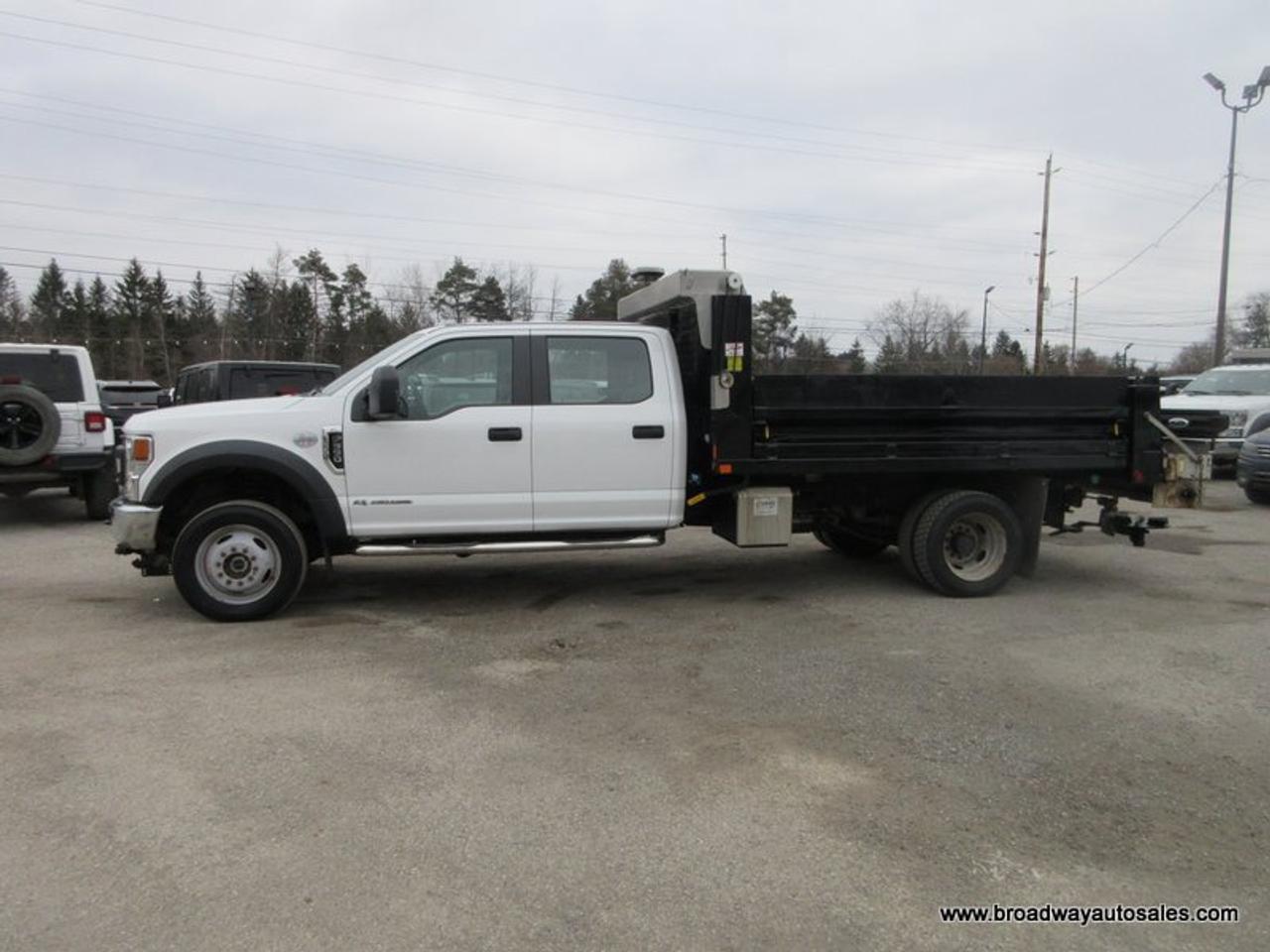 2020 Ford F-550 WORK READY XL-MODEL 6 PASSENGER 6.7L - POWER STROKE DIESEL.. 4X4.. CREW-CAB.. VOTH-HYDRAULIC-DUMP-BOX.. TRAILER BRAKE.. KEYLESS ENTRY.. Photo