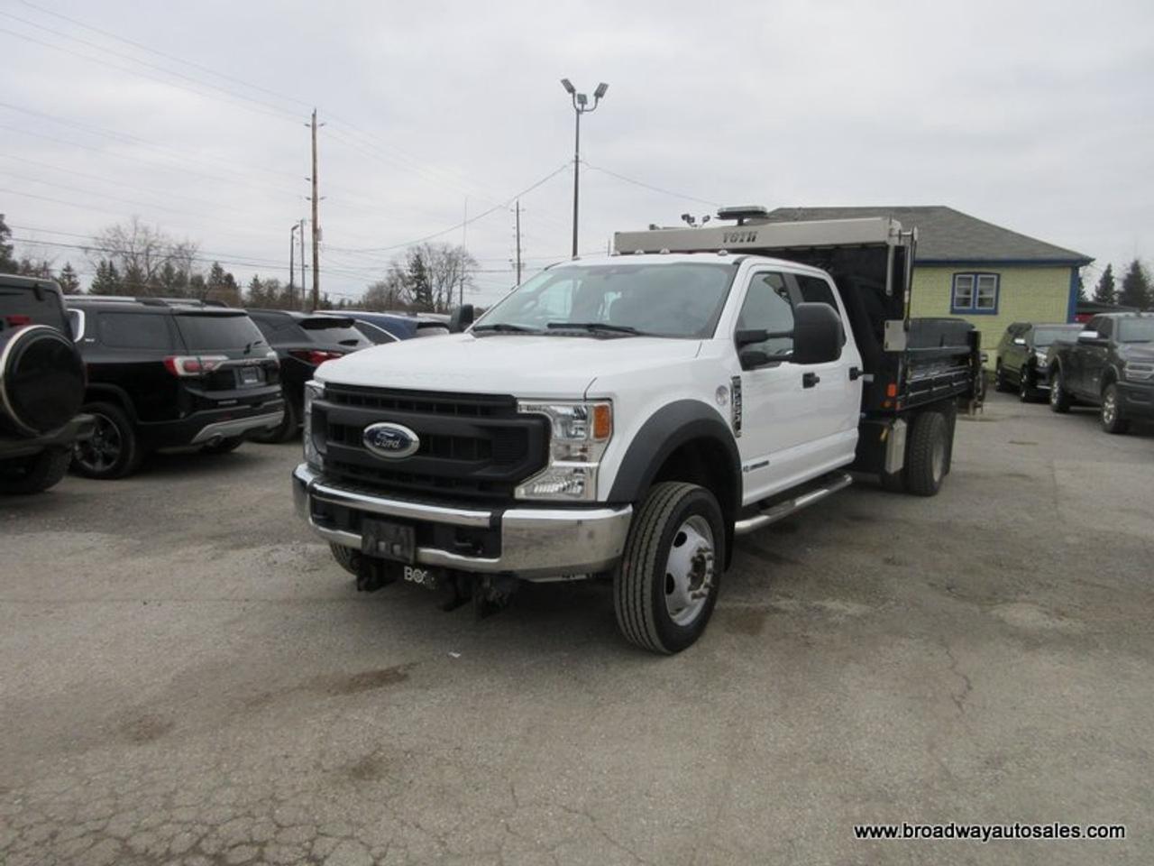2020 Ford F-550 WORK READY XL-MODEL 6 PASSENGER 6.7L - POWER STROKE DIESEL.. 4X4.. CREW-CAB.. VOTH-HYDRAULIC-DUMP-BOX.. TRAILER BRAKE.. KEYLESS ENTRY.. Photo