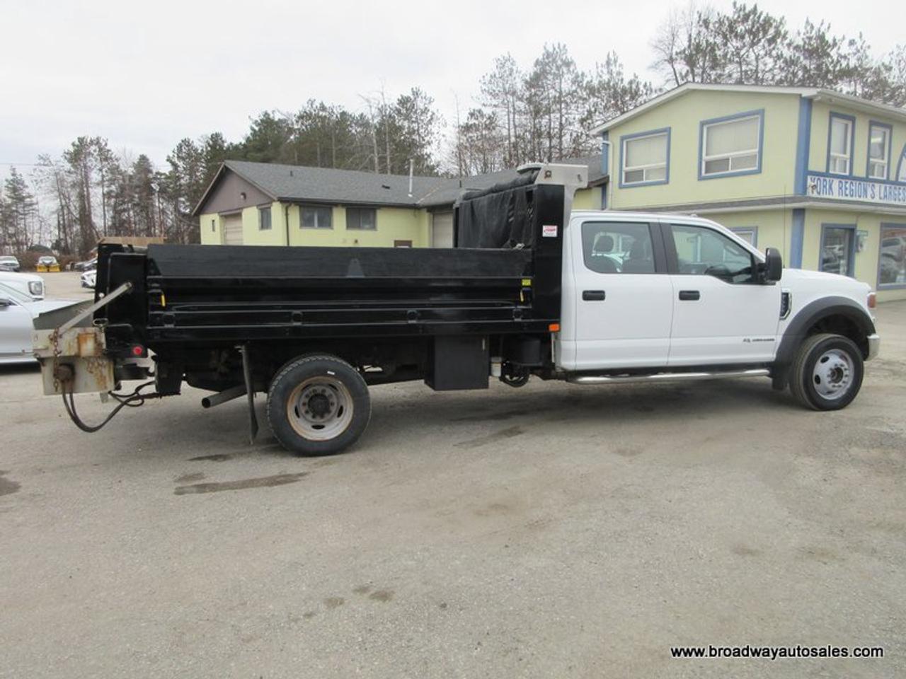 2020 Ford F-550 WORK READY XL-MODEL 6 PASSENGER 6.7L - POWER STROKE DIESEL.. 4X4.. CREW-CAB.. VOTH-HYDRAULIC-DUMP-BOX.. TRAILER BRAKE.. KEYLESS ENTRY.. Photo