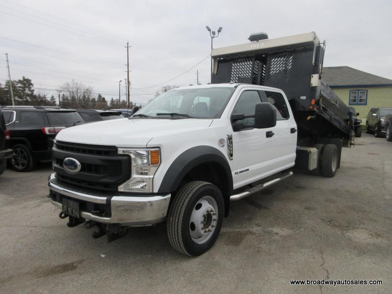 2020 Ford F-550 WORK READY XL-MODEL 6 PASSENGER 6.7L - POWER STROKE DIESEL.. 4X4.. CREW-CAB.. VOTH-HYDRAULIC-DUMP-BOX.. TRAILER BRAKE.. KEYLESS ENTRY.. Photo