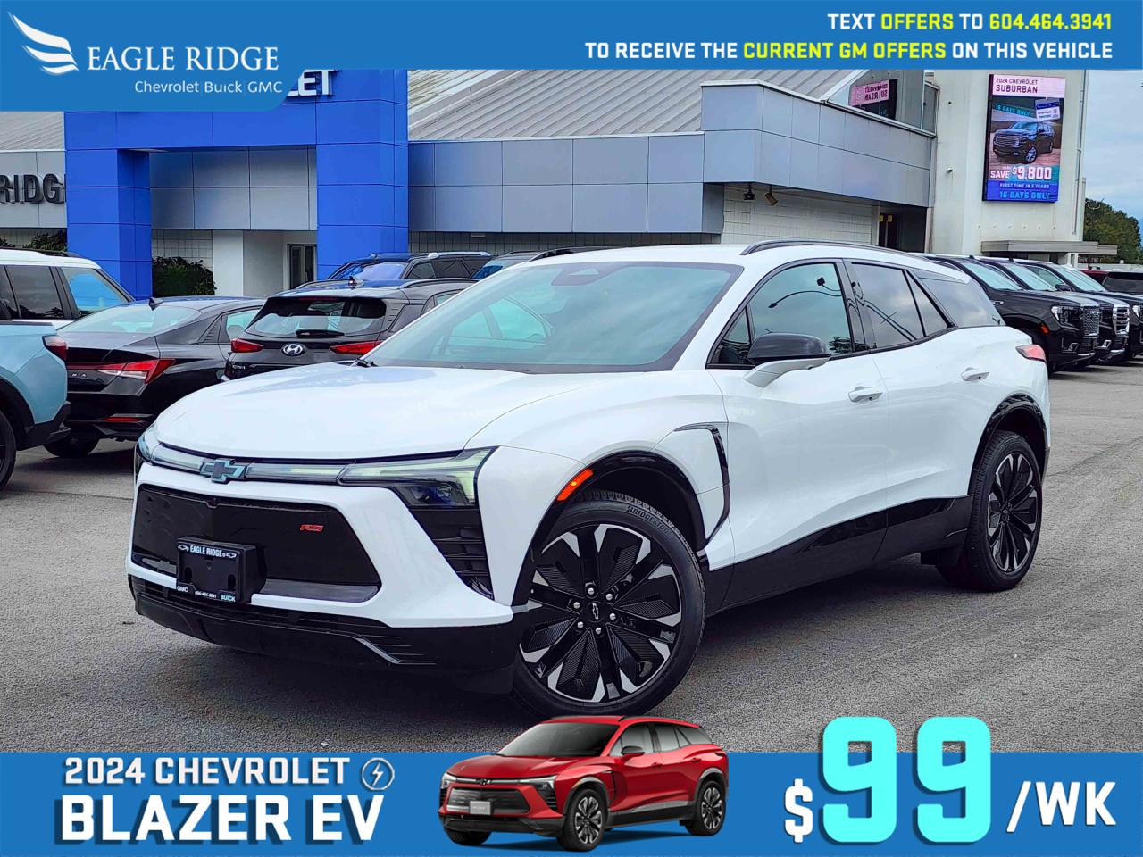 New 2024 Chevrolet Blazer EV RS AWD, smartphone app, adaptive cruise control,5G communication capable, enhanced automatic emergency breaking, lane keep assist17.7