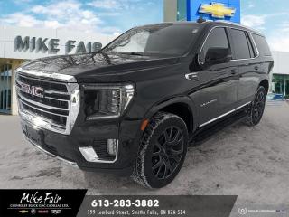 Used 2021 GMC Yukon SLT keyless start,assist steps,HD surround vision,heated front seats/steering wheel/outside mirrors for sale in Smiths Falls, ON