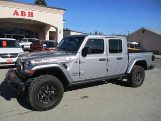 Unleash the adventurer in you with the 2020 Jeep Gladiator Rubicon Launch Edition! This one-owner beauty comes with just 21,987 klms on the clock, barely breaking a sweat with its 3.6L Pentastar VVT V6 engine paired with an 8-speed auto transmission.Experience comfort and convenience with climate control, Bluetooth, heated leather seats, navigation, and a rear backup camera. Whether conquering tough terrains or cruising through city streets, its front and rear Fox performance shocks ensure a smooth ride.Ready for any haul or adventure, this Gladiator boasts a trailer tow package, and its original BC heritage comes with a claims-free Carfax reportguaranteeing a pristine, reliable ride. Dont miss outgrab the reins of this legendary vehicle today! Trades are welcome & Financing is available OAC.