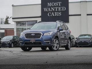 <span style=font-size:14px;><span style=font-family:times new roman,times,serif;>This 2021 Subaru Ascent has a CLEAN CARFAX with no accidents and is also a one owner Canadian (Ontario) vehicle with Gemini motors ltd (Subaru) service records. High-value options included with this vehicle are; blind spot indicators, lane departure warning, adaptive cruise control, pre-collision, rear sunshade, navigation, paddle shifters, H/K premium audio, rear heated seats, black leather / heated / power / memory seats, rear sensor, panoramic sunroof, heated steering wheel, convenience entry, power tailgate, app connect, sunroof, xenon headlights, back up camera, touchscreen, multifunction steering wheel, 20” alloy rims and fog lights, offering immense value.<br /> <br /><strong>A used set of tires is also available for purchase, please ask your sales representative for pricing.</strong><br /> <br />Why buy from us?<br /> <br />Most Wanted Cars is a place where customers send their family and friends. MWC offers the best financing options in Kitchener-Waterloo and the surrounding areas. Family-owned and operated, MWC has served customers since 1975 and is also DealerRater’s 2022 Provincial Winner for Used Car Dealers. MWC is also honoured to have an A+ standing on Better Business Bureau and a 4.8/5 customer satisfaction rating across all online platforms with over 1400 reviews. With two locations to serve you better, our inventory consists of over 150 used cars, trucks, vans, and SUVs.<br /> <br />Our main office is located at 1620 King Street East, Kitchener, Ontario. Please call us at 519-772-3040 or visit our website at www.mostwantedcars.ca to check out our full inventory list and complete an easy online finance application to get exclusive online preferred rates.<br /> <br />*Price listed is available to finance purchases only on approved credit. The price of the vehicle may differ from other forms of payment. Taxes and licensing are excluded from the price shown above*</span></span><br />