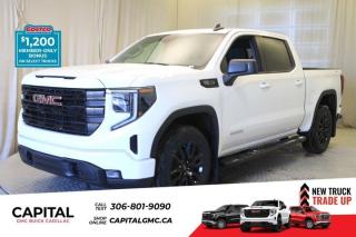 This 2024 GMC Sierra 1500 in Summit White is equipped with 4WD and Gas V8 5.3L/325 engine.The Next Generation Sierra redefines what it means to drive a pickup. The redesigned for 2019 Sierra 1500 boasts all-new proportions with a larger cargo box and cabin. It also shaves weight over the 2018 model through the use of a lighter boxed steel frame and extensive use of aluminum in the hood, tailgate, and doors.To help improve the hitching and towing experience, the available ProGrade Trailering System combines intelligent technologies to offer an in-vehicle Trailering App, a companion to trailering features in the myGMC app and multiple high-definition camera views.GMC has altered the pickup landscape with groundbreaking innovation that includes features such as available Rear Camera Mirror and available Multicolour Heads-Up Display that puts key vehicle information low on the windshield. Innovative safety features such as HD Surround Vision and Lane Change Alert with Side Blind Zone alert will also help you feel confident and in control in the Next Generation Seirra.Key features of the Sierra Elevation include: Monochromatic look with black grille and vertical recovery hooks, 20 gloss black painted-aluminum wheels, Available x31 Off-Road package with integrated dual exhaust and all-terrain tires, Keyless open and start, and LED cargo box lighting.Check out this vehicles pictures, features, options and specs, and let us know if you have any questions. Helping find the perfect vehicle FOR YOU is our only priority.P.S...Sometimes texting is easier. Text (or call) 306-988-7738 for fast answers at your fingertips!Dealer License #914248Disclaimer: All prices are plus taxes & include all cash credits & loyalties. See dealer for Details.
