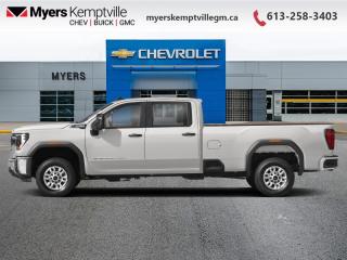 <b>DURAMAX 6.6L V8 TURBO DIESEL, Sunroof, Technology Package, Gooseneck/5th Wheel Prep Package, Cargo Tie Downs!</b><br> <br> <br> <br>At Myers, we believe in giving our customers the power of choice. When you choose to shop with a Myers Auto Group dealership, you dont just have access to one inventory, youve got the purchasing power of an entire auto group behind you!<br> <br>  Take on the most arduous of tasks with this incredibly potent 2024 GMC 2500HD. <br> <br>This 2024 GMC 2500HD is highly configurable work truck that can haul a colossal amount of weight thanks to its potent drivetrain. This truck also offers amazing interior features that nestle occupants in comfort and luxury, with a great selection of tech features. For heavy-duty activities and even long-haul trips, the 2500HD is all the truck youll ever need.<br> <br> This summit white sought after diesel Crew Cab 4X4 pickup   has an automatic transmission and is powered by a  470HP 6.6L 8 Cylinder Engine.<br> <br> Our Sierra 2500HDs trim level is AT4. Get ready to shred with this Sierra HD AT4, complete with an off-road suspension package, skid plates, hill descent control, red recovery hooks, a spray on bedliner and a blacked-out front grille. This sweet truck also comes with leather cooled seats, power adjustable pedals with memory settings, a heavy-duty locking rear differential, signature LED lighting, a larger 8 inch touchscreen premium infotainment system with wireless Apple CarPlay, Android Auto and 4G LTE capability, stylish aluminum wheels, remote keyless entry and a remote engine start, a CornerStep rear bumper and cargo tie downs hooks with LED box lighting. Additionally, this truck also comes with a useful rear vision camera with hitch guidance, a leather wrapped steering wheel with audio controls, and a ProGrade trailering system with an integrated brake controller. This vehicle has been upgraded with the following features: Duramax 6.6l V8 Turbo Diesel, Sunroof, Technology Package, Gooseneck/5th Wheel Prep Package, Cargo Tie Downs. <br><br> <br>To apply right now for financing use this link : <a href=https://www.myerskemptvillegm.ca/finance/ target=_blank>https://www.myerskemptvillegm.ca/finance/</a><br><br> <br/>    Incentives expire 2024-04-30.  See dealer for details. <br> <br>Your journey to better driving experiences begins in our inventory, where youll find a stunning selection of brand-new Chevrolet, Buick, and GMC models. If youre looking to get additional luxuries at a wallet-friendly price, dont just pick pre-owned -- choose from our selection of over 300 Myers Approved used vehicles! Our incredible sales team will match you with the car, truck, or SUV thats got everything youre looking for, and much more. o~o