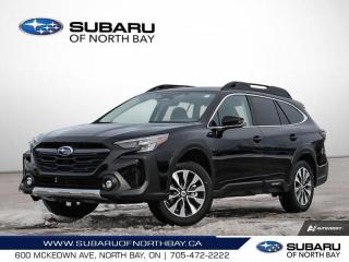 <b>Navigation,  Leather Seats,  Premium Audio,  Sunroof,  Power Liftgate!</b><br> <br>   Versatility, comfort, style, and capability combine to make the 2024 Subaru Outback the perfect choice for the weekend warrior in all of us. <br> <br>This 2024 Subaru Outback was made for the adventurer in all of us. Whether you want a better daily drive, or just the perfect backcountry camping spot, this SUV alternative is fit for the road. With impressive infotainment systems, rugged and sophisticated capability, and aggressive styling, the 2024 Subaru Outback is the perfect all-around ride for those that want a little more out of there weekend. <br> <br> This crystal black silica SUV  has a cvt transmission and is powered by a  260HP 2.4L 4 Cylinder Engine.<br> <br> Our Outbacks trim level is Limited XT. Offering even more, this Outback Limited XT features a sonorous 12-speaker Harman Kardon audio system, wireless mobile device charging, plush leather upholstery and switchable drive modes, along with an express open/close sunroof with a power shade, an upgraded 11.6-inch infotainment screen with GPS navigation, a power liftgate, dual-zone climate control, push button start, blind spot detection, and Subaru STARLINK Connected Services. Other standard features include heated front seats with 10-way drivers seat power adjustment and lumbar support, a leather-wrapped heated steering wheel, proximity keyless entry, automatic air conditioning, Apple CarPlay, Android Auto, and SiriusXM streaming radio. Safety features include Subarus EyeSight package with pre-collision braking, lane keeping assist and lane departure warning, forward collision alert, driver monitoring alert, adaptive cruise control, and evasive steering assist. Additional features include 60/40 folding rear seats, front and rear cupholders, three 12-volt DC power outlets, a rear camera, and so much more! This vehicle has been upgraded with the following features: Navigation,  Leather Seats,  Premium Audio,  Sunroof,  Power Liftgate,  Wireless Charging,  Blind Spot Detection. <br><br> <br>To apply right now for financing use this link : <a href=https://www.subaruofnorthbay.ca/tools/autoverify/finance.htm target=_blank>https://www.subaruofnorthbay.ca/tools/autoverify/finance.htm</a><br><br> <br/>  Contact dealer for additional rates and offers.  6.49% financing for 60 months. <br> Buy this vehicle now for the lowest bi-weekly payment of <b>$434.64</b> with $0 down for 60 months @ 6.49% APR O.A.C. ( Plus applicable taxes -  Plus applicable fees   ).  Incentives expire 2024-05-31.  See dealer for details. <br> <br>Subaru of North Bay has been proudly serving customers in North Bay, Sturgeon Falls, New Liskeard, Cobalt, Haileybury, Kirkland Lake and surrounding areas since 1987. Whether you choose to visit in person or shop online, youll find a huge selection of new 2022-2023 Subaru models as well as certified used vehicles of all makes and models. </br>Our extensive lineup of new vehicles includes the Ascent, BRZ, Crosstrek, Forester, Impreza, Legacy, Outback, WRX and WRX STI. If youre already a Subaru owner, our Subaru Certified Technicians can provide the Genuine Subaru parts, accessories and quality service your vehicle deserves. </br>We invite you to book a test drive or service online, give our dealership a call at 705-472-2222, or just stop in for a visit. We look forward to meeting with you and providing you a stellar experience. </br><br> Come by and check out our fleet of 20+ used cars and trucks and 40+ new cars and trucks for sale in North Bay.  o~o