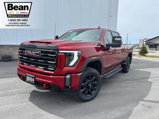 <h2><span style=font-size:16px><span style=color:#2ecc71><strong>Check out this 2024 GMC Sierra 2500HD AT4</strong></span></span></h2>

<p><span style=font-size:14px>Powered by a Duramax 6.6L Turbo Diesel engine with up to 401 hp & up to 464 lb-ft of torque.</span></p>

<p><span style=font-size:14px><strong>Comfort & Convenience Features: </strong>includes remote start/entry, heated front & rear seats, heated steering wheel, ventilated front seats, multi-pro tailgate, HD surround vision, bed view camera & 20” black aluminum wheels.</span></p>

<p><span style=font-size:14px><strong>Infotainment Tech & Audio:</strong> includes 13.4" diagonal Premium GMC Infotainment System with Google built in apps such as navigation and voice assistance includes color touch-screen, multi-touch display, Bose premium audio system, wireless charging, Bluetooth streaming audio for music and most phones, wireless Android Auto and Apple CarPlay capability.</span></p>

<p><span style=font-size:14px><strong>This truck also comes equipped with the following package…</strong></span></p>

<p><span style=font-size:14px><strong>Sierra HD Pro Safety Plus Package: </strong>HD surround vision, bed view camera, trailer side blind zone alert, rear cross traffic alert, front & rear park assist, driver safety alert seat, trailer camera.</span></p>

<h2><span style=color:#2ecc71><span style=font-size:16px><strong>Come test drive this truck today!</strong></span></span></h2>

<h2><span style=color:#2ecc71><span style=font-size:16px><strong>613-257-2432</strong></span></span></h2>