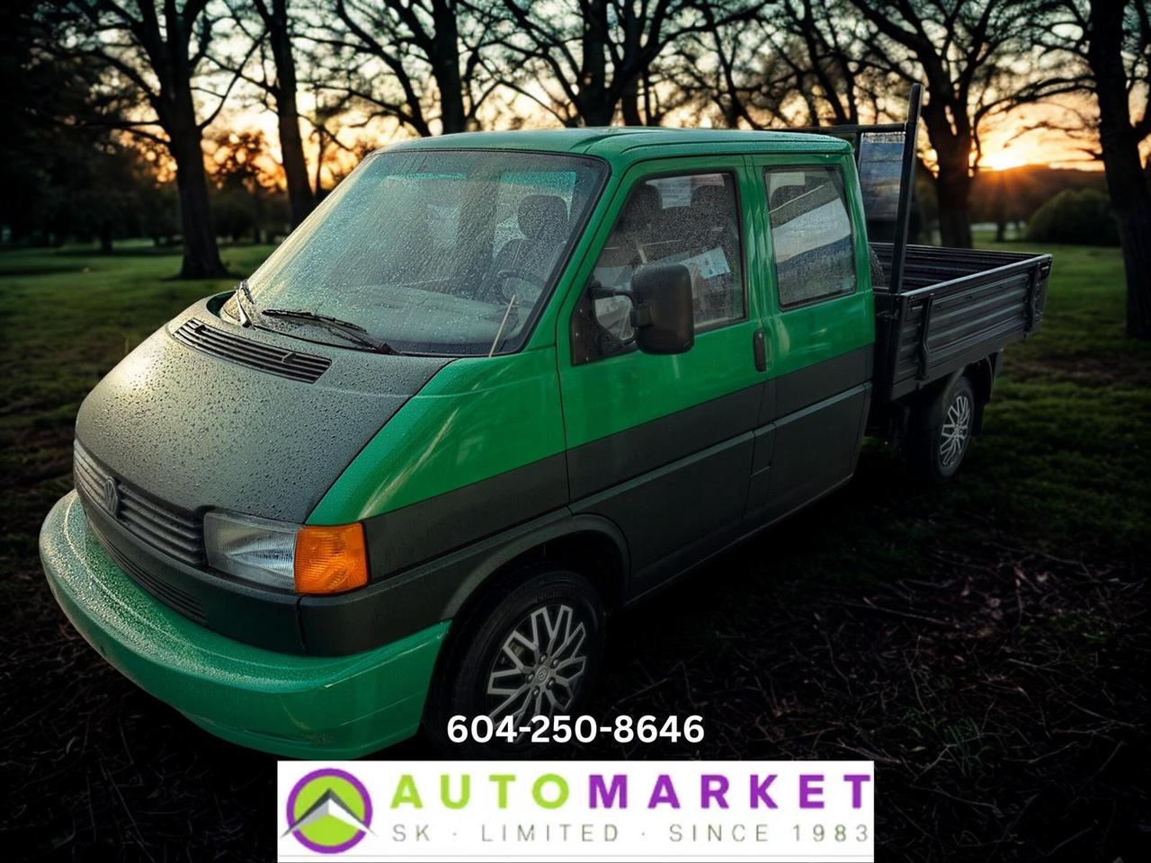 AMAZING UNIT! RARE & HARD TO FIND!<br /><br />CALL OR TEXT KARL @ 6-0-4-2-5-0-8-6-4-6 FOR INFO & TO CONFIRM WHICH LOCATION.<br /><br />VOLKSWAGEN TRANSPORTER PICK UP CREW CAB! DIESEL! DRIVES GREAT! WOULD MAKE A GREAT COMPANY VEHCILE FOR HAULING YOUR GUYS TO JOBS. INSPECTED AND READY TO GO.&nbsp;<br /><br />We are a family owned and operated business for 40 years. Since 1983 we have been committed to offering outstanding vehicles backed by exceptional customer service, now and in the future. Whatever your specific needs may be, we will custom tailor your purchase exactly how you want or need it to be. All you have to do is give us a call and we will happily walk you through all the steps with no stress and no pressure.<br /><br />&nbsp; &nbsp; &nbsp; &nbsp; &nbsp; &nbsp; &nbsp; &nbsp; &nbsp; &nbsp; &nbsp; &nbsp; &nbsp; &nbsp; &nbsp; &nbsp; &nbsp; &nbsp; &nbsp; &nbsp; &nbsp; &nbsp; WE ARE THE HOUSE OF YES!<br /><br />ADDITIONAL BENEFITS WHEN BUYING FROM SK AUTOMARKET:<br /><br />-ON SITE FINANCING THROUGH OUR 17 AFFILIATED BANKS AND VEHICLE &nbsp;&nbsp;&nbsp;&nbsp;&nbsp;&nbsp;&nbsp;&nbsp;&nbsp;&nbsp;&nbsp;&nbsp;&nbsp;&nbsp;&nbsp;&nbsp;&nbsp;&nbsp;&nbsp;&nbsp;&nbsp;&nbsp;&nbsp;&nbsp;&nbsp;&nbsp;&nbsp;&nbsp;&nbsp;&nbsp;&nbsp;&nbsp;&nbsp;&nbsp;&nbsp;&nbsp;&nbsp;&nbsp;&nbsp;&nbsp;&nbsp;&nbsp;&nbsp;&nbsp;&nbsp;&nbsp;&nbsp;&nbsp;&nbsp;&nbsp;&nbsp;&nbsp;&nbsp;&nbsp;&nbsp;&nbsp;&nbsp;&nbsp;&nbsp;&nbsp;&nbsp;&nbsp;&nbsp;&nbsp;&nbsp;&nbsp;&nbsp;&nbsp;&nbsp;&nbsp;&nbsp;&nbsp;&nbsp;&nbsp;&nbsp;&nbsp;&nbsp;&nbsp;&nbsp;&nbsp;&nbsp;&nbsp;&nbsp;&nbsp;&nbsp;&nbsp;&nbsp;&nbsp;&nbsp;&nbsp;&nbsp;&nbsp;&nbsp;&nbsp;&nbsp;&nbsp;&nbsp;&nbsp;&nbsp;&nbsp;&nbsp;&nbsp;&nbsp;&nbsp;&nbsp;&nbsp;&nbsp;&nbsp;&nbsp;&nbsp;&nbsp;&nbsp;&nbsp;&nbsp;&nbsp;&nbsp;&nbsp;FINANCE COMPANIES.<br />-IN HOUSE LEASE TO OWN PROGRAM.<br />-EVERY VEHICLE HAS UNDERGONE A 120 POINT COMPREHENSIVE INSPECTION.<br />-EVERY PURCHASE INCLUDES A FREE POWERTRAIN WARRANTY.<br />-EVERY VEHICLE INCLUDES A CARFAX AND ICBC DAMAGE REPORT.<br />-EVERY VEHICLE IS GUARANTEED LIEN FREE.<br />-DISCOUNTED RATES ON PARTS AND SERVICE FOR YOUR NEW CAR AND ANY OTHER&nbsp; &nbsp;FAMILY CARS THAT NEED WORK NOW AND IN THE FUTURE.<br />-40 YEARS IN THE VEHICLE SALES INDUSTRY.<br />-A+++ MEMBER OF THE BETTER BUSINESS BUREAU.<br />-RATED&nbsp;TOP DEALER BY CARGURUS 5 YEARS IN A ROW<br />-MEMBER&nbsp;IN GOOD STANDING WITH THE VEHICLE SALES AUTHORITY OF BRITISH&nbsp; &nbsp;COLUMBIA.<br />-MEMBER OF THE AUTOMOTIVE RETAILERS ASSOCIATION.<br />-COMMITTED CONTRIBUTOR TO OUR LOCAL COMMUNITY AND THE RESIDENTS OF BC.<br /> This vehicle has been Fully Inspected, Certified and Qualifies for Our Free Extended Warranty.Don't forget to ask about our Great Finance and Lease Rates. We also have a Options for Buy Here Pay Here and Lease to Own for Good Customers in Bad Situations. 2 locations to help you, White Rock and Langley. Be sure to call before you come to confirm the vehicles location and availability or look us up at www.automarketsales.com. White Rock 604-542-4970 and Langley 604-533-1310. Serving Surrey, Delta, Langley, Richmond, Vancouver, all of BC and western Canada. Financing & leasing available. CALL SK AUTOMARKET LTD. 6045424970. Call us toll-free at 1 877 813-6807. $999 Documentation fee (negotiable) and applicable taxes are in addition to advertised prices. LANGLEY LOCATION DEALER# 40038 S. SURREY LOCATION DEALER #9987