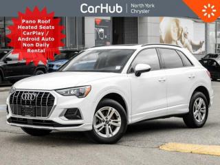 
Travel in sophisticated style with this 2022 Audi Q3 Komfort 40 TFSI Quattro. It delivers a Intercooled Turbo Regular Unleaded I-4 2.0 L/121 engine powering this Automatic transmission. Wheels: 17 Twin Spoke Design. Clean CARFAX! Our advertised prices are for consumers (i.e. end users) only. Not a former rental.

 

This Audi Q3 Features the Following Options 
Heated Front Seats w Drivers Power, Heated Steering Wheel, Panoramic Dual Pane Sunroof, Backup Camera, Quattro AWD, Android Auto / Apple CarPlay Capable, Audi Pre Sense, Speed Warning, Digital Dashboard, AM/FM/SiriusXM-Ready, Bluetooth, USB, Audi Drive Select, Dual Zone Climate w Rear Vents, Power Liftgate, Cargo Cover, Power Windows & Mirrors, Steering Wheel Media Controls, Valet Function, Trunk/Hatch Auto-Latch, Trip Computer, Transmission: 8-Speed Tiptronic Automatic, Transmission w/Driver Selectable Mode.

 

Dont miss out on this one!

 

The CARFAX report indicates that it was previously registered in Nova Scotia.

 

Drive Happy with CarHub
*** All-inclusive, upfront prices -- no haggling, negotiations, pressure, or games

*** Purchase or lease a vehicle and receive a $1000 CarHub Rewards card for service

*** 3 day CarHub Exchange program available on most used vehicles

*** 36 day CarHub Warranty on mechanical and safety issues and a complete car history report

*** Purchase this vehicle fully online on CarHub websites

 
Transparency StatementOnline prices and payments are for finance purchases -- please note there is a $750 finance/lease fee. Cash purchases for used vehicles have a $2,200 surcharge (the finance price + $2,200), however cash purchases for new vehicles only have tax and licensing extra -- no surcharge. NEW vehicles priced at over $100,000 including add-ons or accessories are subject to the additional federal luxury tax. While every effort is taken to avoid errors, technical or human error can occur, so please confirm vehicle features, options, materials, and other specs with your CarHub representative. This can easily be done by calling us or by visiting us at the dealership. CarHub used vehicles come standard with 1 key. If we receive more than one key from the previous owner, we include them with the vehicle. Additional keys may be purchased at the time of sale. Ask your Product Advisor for more details. Payments are only estimates derived from a standard term/rate on approved credit. Terms, rates and payments may vary. Prices, rates and payments are subject to change without notice. Please see our website for more details.