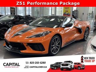 This Chevrolet Corvette delivers a Gas V8 6.2L/ engine powering this Automatic transmission. Z51 PERFORMANCE PACKAGE includes (J55) Z51 performance brakes, (FE3) Z51 performance suspension, (NPP) performance exhaust, (GM7) performance rear axle ratio, (G96) Electronic Limited Slip Differential (eLSD), (T0A) Z51 rear spoiler, front splitter, (XFQ) 245/35ZR19 front and 305/30ZR20 rear, blackwall, high performance tires and (V08) heavy-duty cooling system, ENGINE, 6.2L V8 DI, HIGH-OUTPUT Variable Valve Timing (VVT), Active Fuel Management (AFM) (490 hp [365.4 kW] @ 6450 rpm, 465 lb-ft of torque [627.8 N-m] @ 5150 rpm) (STD), 3LT PREFERRED EQUIPMENT GROUP includes Standard Equipment.* This Chevrolet Corvette Features the Following Options *Wireless Apple CarPlay/Wireless Android Auto, Wipers, front intermittent, Windows, power with driver and passenger Express-Down/Up, Wi-Fi Hotspot capable (Terms and limitations apply. See onstar.ca or dealer for details.), Wheels, 19 x 8.5 (48.3 cm x 21.6 cm) front and 20 x 11 (50.8 cm x 27.9 cm) rear 5-open-spoke Bright Silver-painted aluminum, Visors, driver and passenger illuminated vanity mirrors, covered, Vehicle health management provides advanced warning of vehicle issues, Universal Home Remote includes garage door opener, 3-channel programmable, located on driver visor, Trunk release, push button open, Transmission, 8-speed dual clutch, includes manual and auto modes.* Visit Us Today *Youve earned this- stop by Capital Chevrolet Buick GMC Inc. located at 13103 Lake Fraser Drive SE, Calgary, AB T2J 3H5 to make this car yours today!