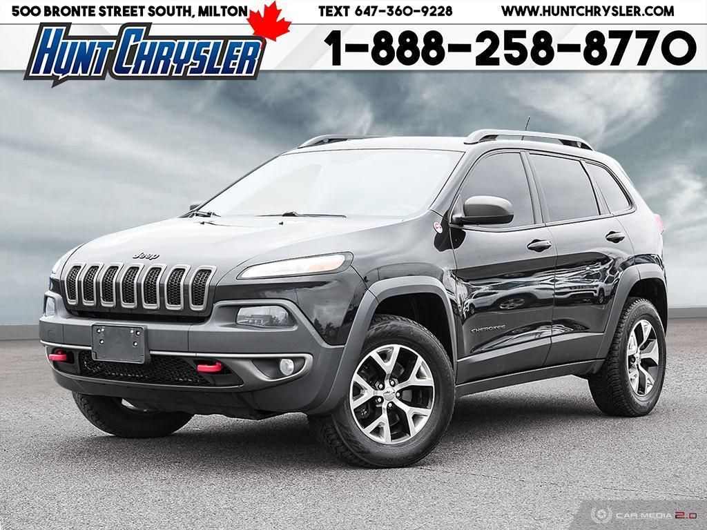 Used 2015 Jeep Cherokee AS-IS TRAILHAWK 4X4 TOW NAV PWR LIFT LTHR for Sale in Milton, Ontario