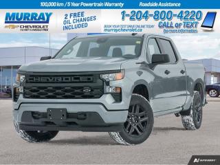 Welcome to the finest selection of vehicles at Murray Chevrolet Winnipeg. Today, we present to you the brand-new 2024 Chevrolet Silverado 1500 Custom, a marvel of American engineering and design. This Crew Cab Pickup is the epitome of strength, durability, and performance, attracting individuals who desire a balance of work-ready capabilities and sophisticated comfort.  Under the hood of this beast lies a Turbocharged Gas I4 2.7L/166 engine, mated to an 8-Speed Automatic transmission that ensures smooth and powerful journeys whether youre hauling heavy loads or cruising the city streets.  The 2024 Silverado 1500 Custom trim offers an impressive level of comfort and convenience. Its designed with a spacious and inviting interior, offering plenty of room for the whole crew. The sophistication of this model is sure to appeal to families, hard workers, and weekend adventurers alike.  Being a brand-new vehicle, this Silverado 1500 is ready to serve you from day one without the concerns of previous ownership. Its fresh, its clean, and its primed for your driving pleasure.  Come down to Murray Chevrolet Winnipeg and experience the powerful presence of this 2024 Chevrolet Silverado 1500 Custom. We assure you, its not just a vehicle; its a testament to a legacy of craftsmanship and reliability. See you soon!  Dealer Permit #1740