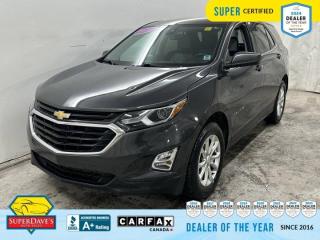 
 Leather Seats, Low Kms, Heated Seats, Air Conditioning, Satellite Radio, Remote Starter, Cruise Control, Second Row Power Windows, Backup Cam, Voice Recognition. This Chevrolet Equinox has a powerful Turbocharged Gas I4 1.5L/92 engine powering this Automatic transmission. 
 
This Chevrolet Equinox LT Has Everything You Want 
 Touchscreen, Tinted Windows, Steering Wheel Controls, Rear Window Defroster, Push to Start, Power Trunk/Hatch, Power Locks, Power Driver Seat, Fog Lights, Dual Climate Control, Bluetooth, Aux/MP3 Line-in, Alloy Wheels, 17 Inch Wheels, Tilt Steering, Power Mirrors, On-star, ENGINE, 1.5L TURBO DOHC 4-CYLINDER, SIDI, VVT  (170 hp [127.0 kW] @ 5600 rpm, 203 lb-ft of torque [275.0 N-m] @ 2000 - 4000 rpm) (STD), 12V Outlet, Windows, power, rear with Express-Down. 


THE SUPER DAVES ADVANTAGE
 
BUY REMOTE - No need to visit the dealership. Through email, text, or a phone call, you can complete the purchase of your next vehicle all without leaving your house!
 
DELIVERED TO YOUR DOOR - Your new car, delivered straight to your door! When buying your car with Super Daves, well arrange a fast and secure delivery. Just pick a time that works for you and well bring you your new wheels!
 
PEACE OF MIND WARRANTY - Every vehicle we sell comes backed with a warranty so you can drive with confidence.
 
EXTENDED COVERAGE - Get added protection on your new car and drive confidently with our selection of competitively priced extended warranties.
 
WE ACCEPT TRADES - We’ll accept your trade for top dollar! We’ll assess your trade in with a few quick questions and offer a guaranteed value for your ride. We’ll even come pick up your trade when we deliver your new car.
 
SUPER CERTIFIED INSPECTION - Every vehicle undergoes an extensive 120 point inspection, that ensure you get a safe, high quality used vehicle every time.
 
FREE CARFAX VEHICLE HISTORY REPORT - If youre buying used, its important to know your cars history. Thats why we provide a free vehicle history report that lists any accidents, prior defects, and other important information that may be useful to you in your decision.
 
METICULOUSLY DETAILED – Buying used doesn’t mean buying grubby. We want your car to shine and sparkle when it arrives to you. Our professional team of detailers will have your new-to-you ride looking new car fresh.
 
(Please note that we make all attempt to verify equipment, trim levels, options, accessories, kilometers and price listed in our ads however we make no guarantees regarding the accuracy of these ads online. Features are populated by VIN decoder from manufacturers original specifications. Some equipment such as wheels and wheels sizes, along with other equipment or features may have changed or may not be present. We do not guarantee a vehicle manual, manuals can be typically found online in the rare event the vehicle does not have one. Please verify all listed information with our dealership in person before purchase. The sale price does not include any ongoing subscription based services such as Satellite Radio. Any software or hardware updates needed to run any of these systems would also be the responsibility of the client. All listed payments are OAC which means On Approved Credit and are estimated without taxes and fees as these may vary from deal to deal, taxes and fees are extra. As these payments are based off our lenders best offering they may be subject to change without notice. Please ensure this vehicle is ready to be viewed at the dealership by making an appointment with our sales staff. We cannot guarantee this vehicle will be on premises and ready for viewing unless and appointment has been made.)
