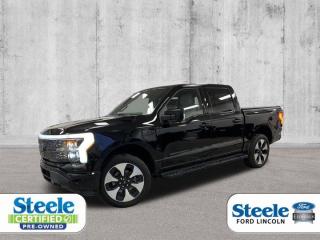 Agate Black Metallic2023 Ford F-150 Lightning PlatinumAWD Single-Speed Automatic Electric MotorABS brakes, Alloy wheels, Compass, Electronic Stability Control, Front dual zone A/C, Heated front seats, Low tire pressure warning, Navigation System, Remote keyless entry, Traction control.ALL CREDIT APPLICATIONS ACCEPTED! ESTABLISH OR REBUILD YOUR CREDIT HERE. APPLY AT https://steeleadvantagefinancing.com/6198 We know that you have high expectations in your car search in Halifax. So if youre in the market for a pre-owned vehicle that undergoes our exclusive inspection protocol, stop by Steele Ford Lincoln. Were confident we have the right vehicle for you. Here at Steele Ford Lincoln, we enjoy the challenge of meeting and exceeding customer expectations in all things automotive.