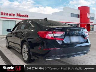 New Price!**Market Value Pricing**, Black Cloth.Honda Certified Details:* Multipoint Inspection* 24 hours/day, 7 days/week* 7 day/1,000 km exchange privilege whichever comes first* 7 year / 160,000 km Power Train Warranty whichever comes first. This is an additional 2 year/60,000 kms beyond the original factory Power Train warranty. Honda Certified Used Vehicles also have the option to upgrade to a Honda Plus Extended Warranty* Vehicle history report. Access to MyHonda* Exclusive finance rates on Certified Pre-Owned Honda models2020 Honda Accord LX Black 4D Sedan FWD I4 DOHC 16V Turbocharged CVTWith our Honda inventory, you are sure to find the perfect vehicle. Whether you are looking for a sporty sedan like the Civic or Accord, a crossover like the CR-V, or anything in between, you can be sure to get a great vehicle at Steele Honda. Our staff will always take the time to ensure that you get everything that you need. We give our customers individual attention. The only way we can truly work for you is if we take the time to listen.Our Core Values are aligned with how we conduct business and how we cultivate success. Our People: We provide a healthy, safe environment, that celebrates equity, diversity and inclusion. Our people come first. We support the ongoing development and growth of our employees to build lasting relationships. Integrity: We believe in doing the right thing, with integrity and transparency. We are committed to excellence and delivering the best experience for customers and employees. Innovation: Our continuous innovation will deliver the ultimate personal customer buying experience. We are committed to being industry leaders as a dynamic organization working to bring new, innovative solutions to serve the evolving needs of our customers. Community: Our passion for our business extends into the communities where we live and work. We believe in supporting sustainability and investing in community-focused organizations with a focus on family. Our three pillars of community sponsorship focus are mental health, sick kids, and families in crisis.Awards:* ALG Canada Residual Value Awards, Residual Value Awards * ALG Canada Residual Value AwardsReviews:* Owners rave about easy-to-use tech, powerful LED headlights, a ride that nicely balances comfort against responsive handling, and powertrains that are refined and rich with low-end torque response for more pleasing power delivery. Plenty of storage space for smaller items, and a nicely finished look and feel to many of the smaller on-board controls rounds out the package. Generous rear-seat legroom is also noted. Source: autoTRADER.ca