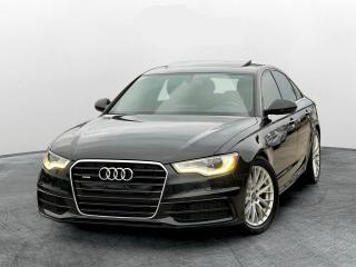 <p>LOW KMS. CERTIFIED. NO ACCIDENT.AWD<br>
2014 AUDI A6 S-LINE PROGRESSIVE
4 CYLINDER 2.0L 

THIS AUDI IS IN IMMACULATE CONDITION RUNS & DRIVES LIKE NEW. AND HAS BEEN VERY WELL KEPT. 

BEAUTIFUL COLOUR COMBO WITH LUXURIOUS BROWN INTERIOR. 
VERY NICE WHEELS. 

EQUIPPED WITH: 
NAVIGATE 
BLIND SPOTS MONITORING 
SUNROOF 
LEATHER SEATS 
HEATED FRONT & BACK SEATS 
HEATED STEERING WHEEL 
POWER & MEMORY SEAT
KEY LESS ENTRY AND PUSH BUTTON START
BLUETOOTH 
TINTED WINDOWS 
AND MUCH MORE. 

# BEING SOLD CERTIFIED WITH SAFETY INCLUDED IN THE PRICE!  

# COMES WITH 3 MONTHS WARRANTY. UPGRADE TO 3 YEARS AVAILABLE. 

PRICE + HST NO EXTRA OR HIDDEN FEES. 

PLEASE CONTACT US TO BOOK YOUR APPOINTMENT FOR VIEWING AND TEST DRIVE.

TERMINAL MOTORS 
1421 SPEERS RD, OAKVILLE <br></p>