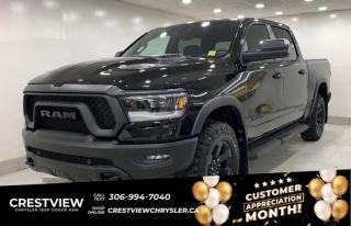 1500 REBEL CREW CAB 4X4 ( 144. Check out this vehicles pictures, features, options and specs, and let us know if you have any questions. Helping find the perfect vehicle FOR YOU is our only priority.P.S...Sometimes texting is easier. Text (or call) 306-994-7040 for fast answers at your fingertips!This Ram 1500 delivers a Gas/Electric V-8 5.7 L/345 engine powering this Automatic transmission. WHEELS: 18 X 8.0 GLOSS BLACK, TRANSMISSION: 8-SPEED AUTOMATIC, TRAILER TOW GROUP.*This Ram 1500 Comes Equipped with These Options *QUICK ORDER PACKAGE 27W REBEL , TRAILER BRAKE CONTROL, REAR WHEELHOUSE LINERS, RADIO: UCONNECT 5W NAV W/12.0 DISPLAY, NIGHT EDITION, MONOTONE PAINT, LEVEL 2 EQUIPMENT GROUP, ENGINE: 5.7L HEMI VVT V8 W/MDS & ETORQUE, DIAMOND BLACK CRYSTAL PEARLCOAT, CLASS IV RECEIVER HITCH.* Visit Us Today *For a must-own Ram 1500 come see us at Crestview Chrysler (Capital), 601 Albert St, Regina, SK S4R2P4. Just minutes away!