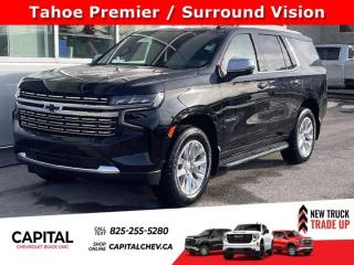 This Chevrolet Tahoe boasts a Gas V8 5.3L/ engine powering this Automatic transmission. ENGINE, 5.3L ECOTEC3 V8 with Dynamic Fuel Management, Direct Injection and Variable Valve Timing, includes aluminum block construction (355 hp [265 kW] @ 5600 rpm, 383 lb-ft of torque [518 Nm] @ 4100 rpm) (STD), Wireless charging, Wireless Apple CarPlay/Wireless Android Auto.*This Chevrolet Tahoe Comes Equipped with These Options *Wipers, front intermittent, Rainsense, Wiper, rear intermittent with washer, Windshield, solar absorbing, Windows, power with rear Express-Down, Window, power with front passenger Express-Up/Down, Window, power with driver Express-Up/Down, Wi-Fi Hotspot capable (Terms and limitations apply. See onstar.ca or dealer for details.), Wheels, 20 x 9 (50.8 cm x 22.9 cm) polished aluminum, Wheel, full-size spare, 17 (43.2 cm), Warning tones headlamp on, driver and right-front passenger seat belt unfasten and turn signal on.* Stop By Today *For a must-own Chevrolet Tahoe come see us at Capital Chevrolet Buick GMC Inc., 13103 Lake Fraser Drive SE, Calgary, AB T2J 3H5. Just minutes away!