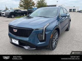 <b>Sunroof, Leather Seats, 20 Alloys Wheels!</b><br> <br> <br> <br>Luxury Tax is not included in the MSRP of all applicable vehicles.<br> <br>  Big on style and bigger on value, this chic 2024 Cadillac XT4 really has it all. <br> <br>In the perpetually competitive luxury crossover SUV segment, this Cadillac XT4 will appeal to buyers who value a stylish design, a spacious interior, and a traditionally upright SUV-like driving position. The cabin has a modern appearance with plenty of standard and optional technology and infotainment features. With superb handling and economy on the road, this XT4 remains a practical and stylish option in this popular vehicle segment.<br> <br> This deep sea metallic  SUV  has an automatic transmission and is powered by a  235HP 2.0L 4 Cylinder Engine.<br> <br> Our XT4s trim level is Sport. Upgrading to this XT4 Sport adds rewards you with leather seating upholstery, a power liftgate for rear cargo access, and cruise control. This trim is also decked with great standard features such as heated front and rear seats, a heated steering wheel, an immersive 33-inch screen with wireless Apple CarPlay and Android Auto, active noise cancellation, wi-fi hotspot capability, dual-zone climate control, and adaptive remote start. Safety features include lane keeping assist with lane departure warning, blind zone steering assist, HD rear vision camera, and rear park assist. This vehicle has been upgraded with the following features: Sunroof, Leather Seats, 20 Alloys Wheels. <br><br> <br>To apply right now for financing use this link : <a href=http://www.boltongm.ca/?https://CreditOnline.dealertrack.ca/Web/Default.aspx?Token=44d8010f-7908-4762-ad47-0d0b7de44fa8&Lang=en target=_blank>http://www.boltongm.ca/?https://CreditOnline.dealertrack.ca/Web/Default.aspx?Token=44d8010f-7908-4762-ad47-0d0b7de44fa8&Lang=en</a><br><br> <br/> See dealer for details. <br> <br>At Bolton Motor Products, we offer new and pre-enjoyed luxury Cadillacs in Bolton. Our sales staff will help you find that new or used car you have been searching for in the Bolton, Brampton, Nobleton, Kleinburg, Vaughan, & Maple area. o~o