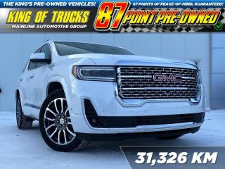 This midsize GMC Acadia is designed to make a long lasting impression. This 2022 GMC Acadia is for sale today in Rosetown. This SUV has 31,326 kms. Its white frost tricoat in colour . It has an automatic transmission and is powered by a 310HP 3.6L V6 Cylinder Engine. This vehicle has been upgraded with the following features: Cooled Seats, Navigation, Lane Keep Assist, Leather Seats, Head Up Display, Blind Spot Detection, Power Liftgate, Remote Start, Aluminum Wheels, Android Auto, Apple Carplay, Wifi 4g, Intellibeam. <br> <br/><br>Contact our Sales Department today by: <br><br>Phone: 1 (306) 882-2691 <br><br>Text: 1-306-800-5376 <br><br>- Want to trade your vehicle? Make the drive and well have it professionally appraised, for FREE! <br><br>- Financing available! Onsite credit specialists on hand to serve you! <br><br>- Apply online for financing! <br><br>- Professional, courteous and friendly staff are ready to help you get into your dream ride! <br><br>- Call today to book your test drive! <br><br>- HUGE selection of new GMC, Buick and Chevy Vehicles! <br><br>- Fully equipped service shop with GM certified technicians <br><br>- Full Service Quick Lube Bay! Drive up. Drive in. Drive out! <br><br>- Best Oil Change in Saskatchewan! <br><br>- Oil changes for all makes and models including GMC, Buick, Chevrolet, Ford, Dodge, Ram, Kia, Toyota, Hyundai, Honda, Chrysler, Jeep, Audi, BMW, and more! <br><br>- Rosetowns ONLY Quick Lube Oil Change! <br><br>- 24/7 Touchless car wash <br><br>- Fully stocked parts department featuring a large line of in-stock winter tires! <br> <br><br><br>Rosetown Mainline Motor Products, also known as Mainline Motors is Saskatchewans #1 Selling Rural GMC, Buick, and Chevrolet dealer, featuring Chevy Silverado, GMC Sierra, Buick Enclave, Chevy Traverse, Chevy Equinox, Chevy Cruze, GMC Acadia, GMC Terrain, and pre-owned Chevy, GMC, Buick, Ford, Dodge, Ram, and more, proudly serving Saskatchewan. As part of the Mainline Motors Group of Dealerships in Western Canada, we are also committed to servicing customers anywhere in Western Canada! Weve got a huge selection of cars, trucks, and crossover SUVs, so if youre looking for your next new GMC, Buick, Chev or any brand on a used vehicle, dont hesitate to contact us online, give us a call at 1 (306) 882-2691 or swing by our dealership at 506 Hyw 7 W in Rosetown, Saskatchewan. We look forward to getting you rolling in your next new or used vehicle! <br> <br><br><br>* Vehicles may not be exactly as shown. Contact dealer for specific model photos. Pricing and availability subject to change. All pricing is cash price including fees. Taxes to be paid by the purchaser. While great effort is made to ensure the accuracy of the information on this site, errors do occur so please verify information with a customer service rep. This is easily done by calling us at 1 (306) 882-2691 or by visiting us at the dealership. <br><br> Come by and check out our fleet of 60+ used cars and trucks and 140+ new cars and trucks for sale in Rosetown. o~o