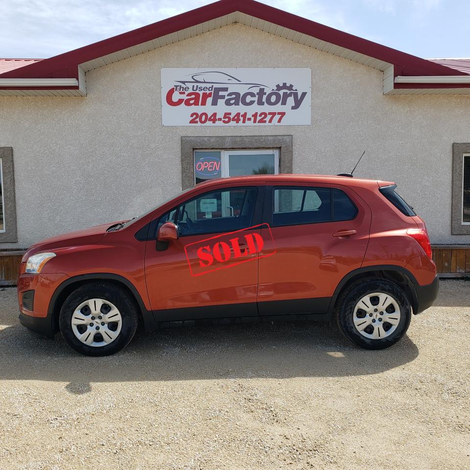 <p>****SOLD****</p><p>Only 74,952 KM, Manitoba Vehicle, Accident Free, one owner Trax.</p><p> </p><p>New Safety, Loaded up with Air, Tilt, Cruise, AM/FM Radio with USB Port, Bluetooth, 4G WI-FI Spot, Steering wheel audio Controls, and more. </p><p> </p><p>We offer on -the- spot financing; we finance all levels credit.</p><p> </p><p>Several Warranty Options Available,</p><p> </p><p>All our vehicles come with a Manitoba safety.</p><p> </p><p>Proud members of The Manitoba Used Car Dealer Association as well as the Manitoba Chamber of Commerce.</p><p> </p><p>All payments, and prices, are plus applicable taxes. Dealers permit #4821</p>