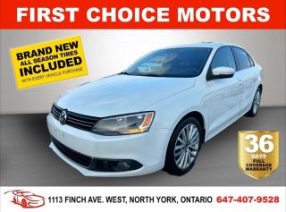 Welcome to First Choice Motors, the largest car dealership in Toronto of pre-owned cars, SUVs, and vans priced between $5000-$15,000. With an impressive inventory of over 300 vehicles in stock, we are dedicated to providing our customers with a vast selection of affordable and reliable options.<br><br>Were thrilled to offer a used 2011 Volkswagen Jetta HIGHLINE, white color with 187,000km (STK#6976) This vehicle was $9990 NOW ON SALE FOR $8990. It is equipped with the following features:<br>- Automatic Transmission<br>- Leather seats<br>- Sunroof<br>- Heated seats<br>- Bluetooth<br>- Navigation<br>- Alloy wheels<br>- Power windows<br>- Power locks<br>- Power mirrors<br>- Air Conditioning<br><br>At First Choice Motors, we believe in providing quality vehicles that our customers can depend on. All our vehicles come with a 36-day FULL COVERAGE warranty. We also offer additional warranty options up to 5 years for our customers who want extra peace of mind.<br><br>Furthermore, all our vehicles are sold fully certified with brand new brakes rotors and pads, a fresh oil change, and brand new set of all-season tires installed & balanced. You can be confident that this car is in excellent condition and ready to hit the road.<br><br>At First Choice Motors, we believe that everyone deserves a chance to own a reliable and affordable vehicle. Thats why we offer financing options with low interest rates starting at 7.9% O.A.C. Were proud to approve all customers, including those with bad credit, no credit, students, and even 9 socials. Our finance team is dedicated to finding the best financing option for you and making the car buying process as smooth and stress-free as possible.<br><br>Our dealership is open 7 days a week to provide you with the best customer service possible. We carry the largest selection of used vehicles for sale under $9990 in all of Ontario. We stock over 300 cars, mostly Hyundai, Chevrolet, Mazda, Honda, Volkswagen, Toyota, Ford, Dodge, Kia, Mitsubishi, Acura, Lexus, and more. With our ongoing sale, you can find your dream car at a price you can afford. Come visit us today and experience why we are the best choice for your next used car purchase!<br><br>All prices exclude a $10 OMVIC fee, license plates & registration and ONTARIO HST (13%)