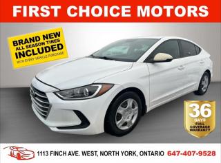 Welcome to First Choice Motors, the largest car dealership in Toronto of pre-owned cars, SUVs, and vans priced between $5000-$15,000. With an impressive inventory of over 300 vehicles in stock, we are dedicated to providing our customers with a vast selection of affordable and reliable options.<br><br>Were thrilled to offer a used 2017 Hyundai Elantra GL, white color with 133,000km (STK#6982) This vehicle was $15990 NOW ON SALE FOR $13990. It is equipped with the following features:<br>- Automatic Transmission<br>- Heated seats<br>- Bluetooth<br>- Apple Carplay<br>- Reverse camera<br>- Power windows<br>- Power locks<br>- Power mirrors<br>- Air Conditioning<br><br>At First Choice Motors, we believe in providing quality vehicles that our customers can depend on. All our vehicles come with a 36-day FULL COVERAGE warranty. We also offer additional warranty options up to 5 years for our customers who want extra peace of mind.<br><br>Furthermore, all our vehicles are sold fully certified with brand new brakes rotors and pads, a fresh oil change, and brand new set of all-season tires installed & balanced. You can be confident that this car is in excellent condition and ready to hit the road.<br><br>At First Choice Motors, we believe that everyone deserves a chance to own a reliable and affordable vehicle. Thats why we offer financing options with low interest rates starting at 7.9% O.A.C. Were proud to approve all customers, including those with bad credit, no credit, students, and even 9 socials. Our finance team is dedicated to finding the best financing option for you and making the car buying process as smooth and stress-free as possible.<br><br>Our dealership is open 7 days a week to provide you with the best customer service possible. We carry the largest selection of used vehicles for sale under $9990 in all of Ontario. We stock over 300 cars, mostly Hyundai, Chevrolet, Mazda, Honda, Volkswagen, Toyota, Ford, Dodge, Kia, Mitsubishi, Acura, Lexus, and more. With our ongoing sale, you can find your dream car at a price you can afford. Come visit us today and experience why we are the best choice for your next used car purchase!<br><br>All prices exclude a $10 OMVIC fee, license plates & registration and ONTARIO HST (13%)