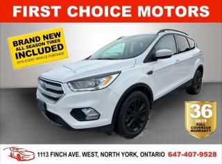 Welcome to First Choice Motors, the largest car dealership in Toronto of pre-owned cars, SUVs, and vans priced between $5000-$15,000. With an impressive inventory of over 300 vehicles in stock, we are dedicated to providing our customers with a vast selection of affordable and reliable options.<br><br>Were thrilled to offer a used 2017 Ford Escape SE, white color with 98,000km (STK#6983) This vehicle was $16990 NOW ON SALE FOR $14990. It is equipped with the following features:<br>- Automatic Transmission<br>- Panoramic roof<br>- Heated seats<br>- Bluetooth<br>- Reverse camera<br>- Alloy wheels<br>- Power windows<br>- Power locks<br>- Power mirrors<br>- Air Conditioning<br><br>At First Choice Motors, we believe in providing quality vehicles that our customers can depend on. All our vehicles come with a 36-day FULL COVERAGE warranty. We also offer additional warranty options up to 5 years for our customers who want extra peace of mind.<br><br>Furthermore, all our vehicles are sold fully certified with brand new brakes rotors and pads, a fresh oil change, and brand new set of all-season tires installed & balanced. You can be confident that this car is in excellent condition and ready to hit the road.<br><br>At First Choice Motors, we believe that everyone deserves a chance to own a reliable and affordable vehicle. Thats why we offer financing options with low interest rates starting at 7.9% O.A.C. Were proud to approve all customers, including those with bad credit, no credit, students, and even 9 socials. Our finance team is dedicated to finding the best financing option for you and making the car buying process as smooth and stress-free as possible.<br><br>Our dealership is open 7 days a week to provide you with the best customer service possible. We carry the largest selection of used vehicles for sale under $9990 in all of Ontario. We stock over 300 cars, mostly Hyundai, Chevrolet, Mazda, Honda, Volkswagen, Toyota, Ford, Dodge, Kia, Mitsubishi, Acura, Lexus, and more. With our ongoing sale, you can find your dream car at a price you can afford. Come visit us today and experience why we are the best choice for your next used car purchase!<br><br>All prices exclude a $10 OMVIC fee, license plates & registration and ONTARIO HST (13%)