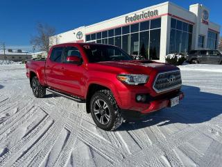 TACOMA TRD SPORT 4X4 WITH HEATED SEATS, DUAL CLIMATE, AND NAVIGATION!

The 2017 Toyota Tacoma TRD Sport boasts impressive mechanical and performance attributes, making it a formidable option for both on-road and off-road driving. Powered by a robust 3.5-liter 6-cylinder engine, paired with an automatic transmission, this truck delivers ample power and torque for towing and hauling needs. With its advanced suspension system, including sport-tuned shocks and springs, the Tacoma TRD Sport offers enhanced handling and stability, ensuring confidence-inspiring performance on various terrains.

As a TRD Sport trim level, the 2017 Tacoma comes equipped with a range of features tailored for adventure and utility. These may include a rugged exterior styling with unique badging, a hood scoop, and 17-inch alloy wheels. Additionally, the TRD Sport package may offer off-road-oriented enhancements such as a locking rear differential, crawl control, and multi-terrain select system, enabling drivers to tackle challenging off-road trails with ease.

Inside the cabin, the Tacoma TRD Sport provides a comfortable and functional environment for both driver and passengers. With supportive seats, ample legroom, and user-friendly controls, occupants can enjoy extended journeys with ease. The trucks intuitive infotainment system, along with features like Bluetooth connectivity and available navigation, ensures convenience and entertainment on the go. Plus, thoughtful storage solutions and versatile seating configurations add to the Tacomas practicality and comfort.

In summary, the 2017 Toyota Tacoma TRD Sport combines robust performance, off-road capability, and interior comfort into a well-rounded package. With its capable drivetrain, rugged features, and spacious cabin, this truck is equally suited for daily commuting, weekend adventures, and demanding work tasks. Whether navigating city streets or exploring the great outdoors, the Tacoma TRD Sport offers a versatile and enjoyable driving experience for drivers seeking reliability, capability, and comfort.