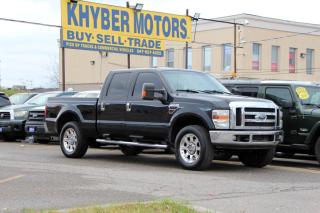 <p>Spring Sales Event on Now! $1,000 Off each vehicle extended until May 20th 2024!</p>
<p>2008 Ford F-250 Lariat 4x4 6.4L Diesel 273,766km. Crew Cab with leather, heated seats, Power seats, and steering wheel controls. Factory trailer brake, and rear sliding glass. Runs and drives strong . Certified comes with our 2 year power train warranty. Carfax copy and paste link below:</p>
<p>https://vhr.carfax.ca/?id=I66Xw7K3xixEh+Dmp02bhDmUWvQO31b8</p>
<p> </p>
<p>All-In Price (CERTIFICATION & WARRANTY INCLUDED)</p>
<p>Spring Sales Event on Now! $1,000 Off each vehicle extended until May 20th 2024! </p>
<p>Was:$22,950 Now:$21,950</p>
<p>+Just Plus Tax and Licensing</p>
<p>No Hidden Charges or Extra Fees</p>
<p>Taxes and licensing not included in the price</p>
<p>For more HD images please visit khybermotors.com</p>
<p>2 Year Powertrain Warranty Covers:</p>
<p>1) Engine</p>
<p>2) Transmission</p>
<p>3) Head Gasket</p>
<p>4) Transaxle/Differential</p>
<p>5) Seals & Gaskets</p>
<p>Unlimited Kilometres, $1,000 Per Claim, $100 Deductible, $75 Activation fee.</p>
<p> </p>
<p>Khyber Motors LTD Family Owned & Operated SINCE 2005</p>
<p>90 Kennedy Road South</p>
<p>Brampton ON L6W3E7</p>
<p>(647)-927-5252</p>
<p>Member of OMVIC and UCDA</p>
<p>Buy with Confidence!</p>
<p>Buy with Full Disclosure!</p>
<p>Monday-Friday 9:00AM - 8:00PM</p>
<p>Saturday 10:00AM - 6:00PM</p>
<p>Sunday 11:00AM - 5:00PM </p>
<p>To see more of our vehicles please visit Khybermotors.com</p>
<p> </p>
