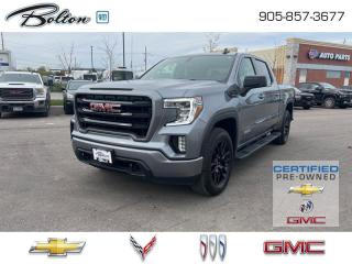 <b>CERTIFIED PRE-OWNED - FINANCE AS LOW AS 4.99%<br><br>3.0L DURAMAX DIESEL! CLEAN CARFAX!<br>THIS ELEVATION WAS A ONE OWNER - ORIGINALLY PURCHASED AND SERVICED HERE<br> <br></b><br>  Our sales staff will help you find that used vehicle you have been looking for - come see us today!<br> <br>   This professional grade Sierra 1500 has the proven GMC power you expect from your truck, ensuring that every haul, every trailering experience, and every family trip is handled like a pro. This  2021 GMC Sierra 1500 is fresh on our lot in Bolton. <br> <br>This GMC Sierra 1500 stands out against all other pickup trucks, with sharper, more powerful proportions that creates a commanding stance on and off the road. Next level comfort and technology is paired with its outstanding performance and capability. Inside, the Sierra 1500 supports you through rough terrain with expertly designed seats and a pro grade suspension. Youll find an athletic and purposeful interior, designed for your active lifestyle. Get ready to live like a pro in this amazing GMC Sierra 1500! This  sought after diesel crew cab 4X4 pickup  has 88,794 kms. Its  satin steel  metallic in colour  . It has an automatic transmission and is powered by a  277HP 3.0L Straight 6 Cylinder Engine.  This unit has some remaining factory warranty for added peace of mind. <br> <br> Our Sierra 1500s trim level is Elevation. Stepping up to this Sierra 1500 Elevation is an excellent choice as it comes more enhanced with aluminum wheels, remote engine start, LED cargo box lighting, a large 8 inch touchscreen display paired with Apple CarPlay and Android Auto, bluetooth streaming audio and is 4G LTE capable. Additional features include a leather wrapped steering wheel, power-adjustable heated side mirrors, remote keyless entry with push button start, a locking tailgate, a rear vision camera, StabiliTrak, signature LED lighting, cruise control, air conditioning and a CornerStep rear bumper for added convenience. This vehicle has been upgraded with the following features: Turbo Diesel Engine, Spray-on Bed Liner, 6 In Black Assist Steps. <br> <br>To apply right now for financing use this link : <a href=http://www.boltongm.ca/?https://CreditOnline.dealertrack.ca/Web/Default.aspx?Token=44d8010f-7908-4762-ad47-0d0b7de44fa8&Lang=en target=_blank>http://www.boltongm.ca/?https://CreditOnline.dealertrack.ca/Web/Default.aspx?Token=44d8010f-7908-4762-ad47-0d0b7de44fa8&Lang=en</a><br><br> <br/>This vehicle has met our highest standard and has been put through the GM certification process by our GM trained technicians. Our GM Certified used vehicles go thru an extensive 150 + point inspection and are reconditioned back to near new condition. Each vehicle comes with a minimum of a 3 month, 5000 KM warranty or the balance of the factory warranty (whichever is longer) with 24 hour roadside assistance. They also come with satisfaction guaranteed; a 30 day or 2500 km exchange privilege if you are not completely satisfied. And thats standard. If your budget permits, you can extend or upgrade to an even more comprehensive Certified Pre-Owned Vehicle Protection Plan. Youll also appreciate the convenience of being able to transfer any existing warranties to a new owner, should you ever decide to sell your Certified Pre-Owned Vehicle. If you are a student or recently graduated, you may also qualify for an additional $500 discount when a used GM vehicle is purchased.  For more information, please call any of our knowledgeable used vehicle staff at 877-335-7544.<br> <br/><br> Buy this vehicle now for the lowest bi-weekly payment of <b>$345.10</b> with $0 down for 84 months @ 8.99% APR O.A.C. ( Plus applicable taxes -  Plus applicable fees   ).  See dealer for details. <br> <br>Call 1-877-626-5866 NOW before this vehicle is sold!!! 
*No Hassles, No Haggles, No Admin Fees,* *JUST OUR BEST PRICE, FIRST*!!!
*** GOOD CREDIT, BAD CREDIT, NO CREDIT, LET OUR FINANCE MANAGERS SHOW YOU THE DIFFERENCE THAT BUYING FROM BOLTON GM WILL MAKE, WE SPECIALIZE IN REBUILDING YOUR CREDIT!!!!*** 
Bolton GM is Only 15 minutes from Hwy 9, 400, 427 and 410
See our complete inventory at www.boltongm.ca
 o~o