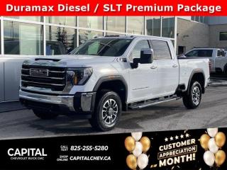 This GMC Sierra 2500HD delivers a Turbocharged Diesel V8 6.6L/ engine powering this Automatic transmission. ENGINE, DURAMAX 6.6L TURBO-DIESEL V8, B20-DIESEL COMPATIBLE (470 hp [350.5 kW] @ 2800 rpm, 975 lb-ft of torque [1322 Nm] @ 1600 rpm) (Includes (K05) engine block heater.), Wireless Phone Projection for Apple CarPlay and Android Auto, Wipers, front rain-sensing.* This GMC Sierra 2500HD Features the Following Options *Windows, power rear, express down, Windows, power front, drivers express up/down, Window, power front, passenger express up/down, Wi-Fi Hotspot capable (Terms and limitations apply. See onstar.ca or dealer for details.), Wheels, 18 (45.7 cm) machined aluminum wheel with Dark Grey metallic accents, Wheelhouse liners, rear, USB Ports, 2, Charge/Data ports located on instrument panel, USB ports, (2) charge-only, rear, Transfer case, two-speed active, electronic Autotrac with push button control (Requires 4WD models.), Trailering Information Label provides max trailer ratings for tongue weight, conventional, gooseneck and 5th wheel trailering.* Stop By Today *Live a little- stop by Capital Chevrolet Buick GMC Inc. located at 13103 Lake Fraser Drive SE, Calgary, AB T2J 3H5 to make this car yours today!